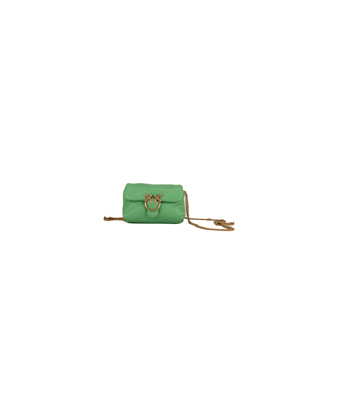 Pinko Green Micro Love Puff Maxi Quilt Bag - Verde
