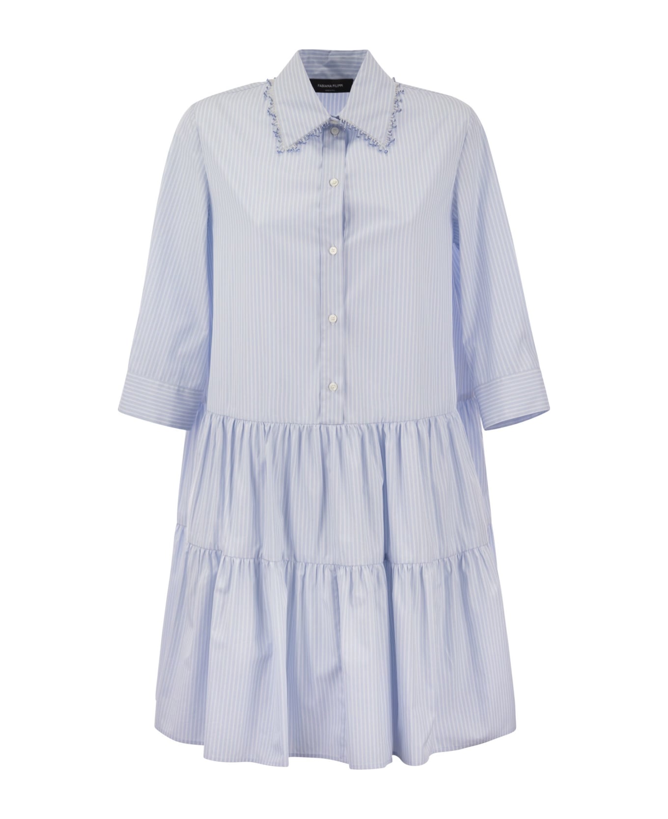 Fabiana Filippi Organic Cotton Chemise Dress - Light Blue