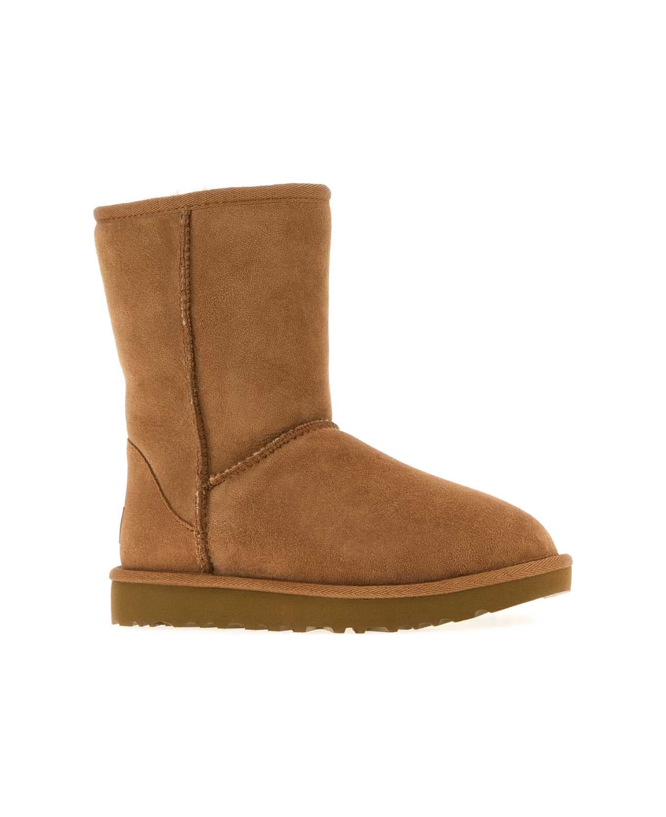 UGG Camel Suede Classic Short Ii Ankle Boots - CHESTNUT