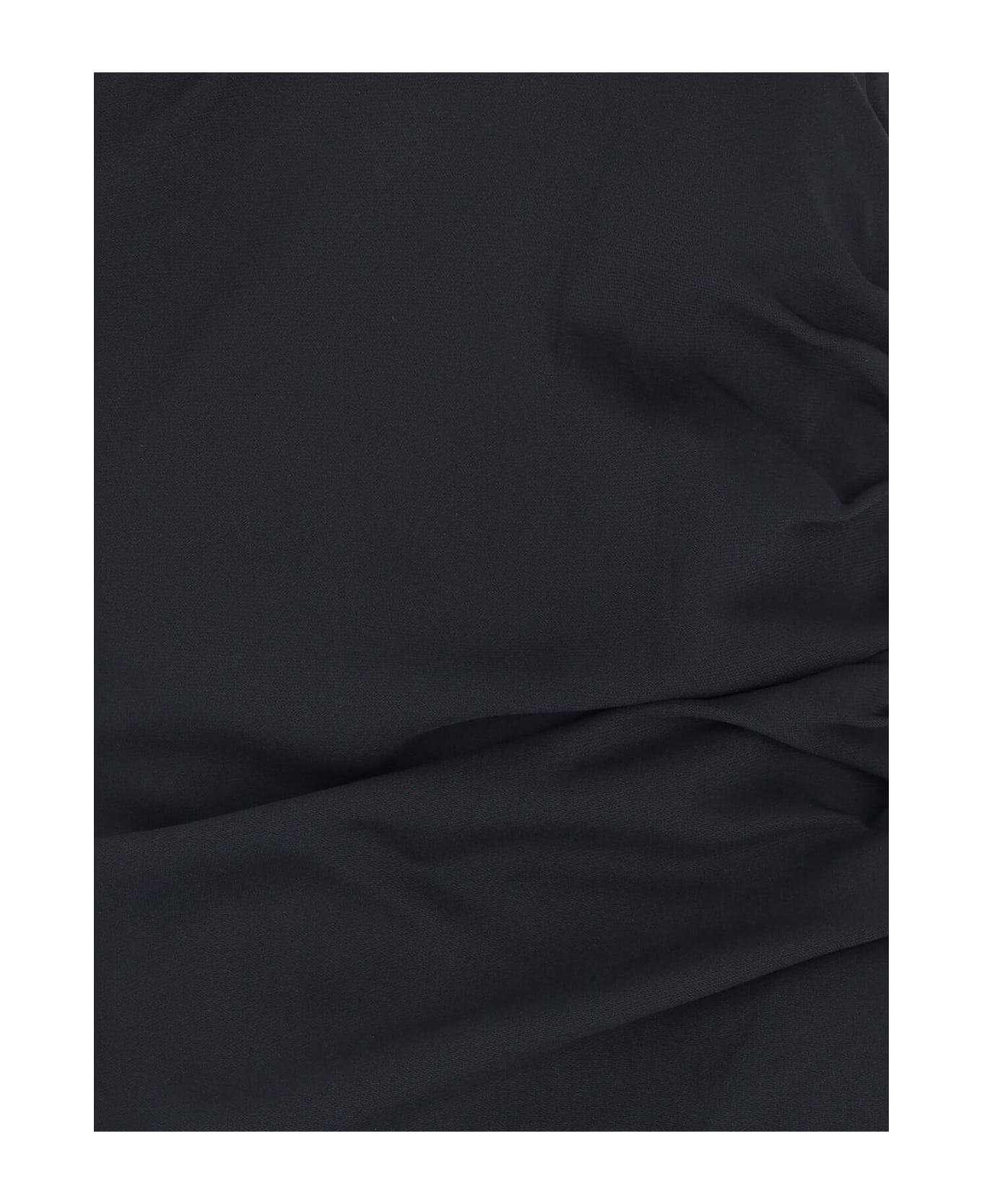 Mugler 'asymmetric Dress' Midi Dress - Black  