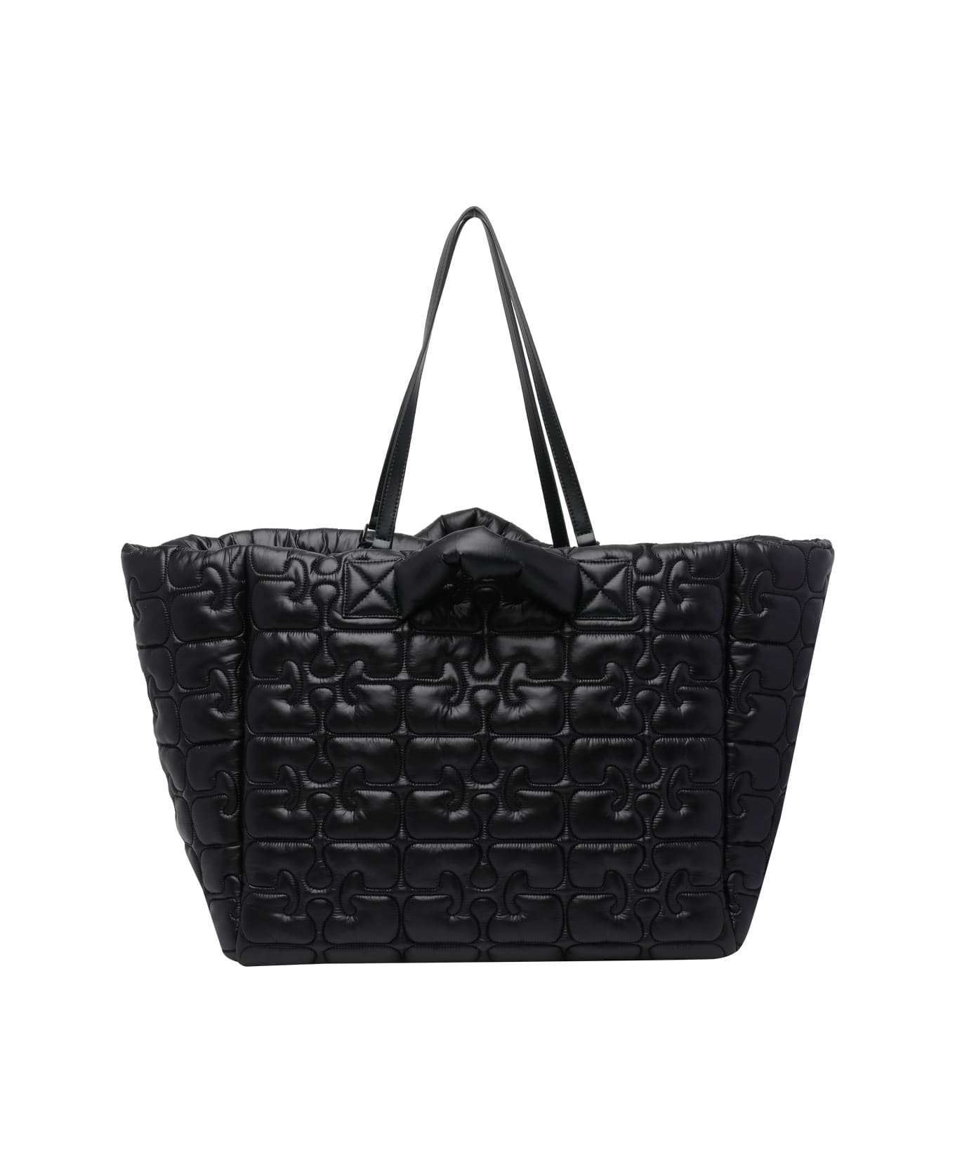 Ganni Re-tech Quilted Tote Bag - Black