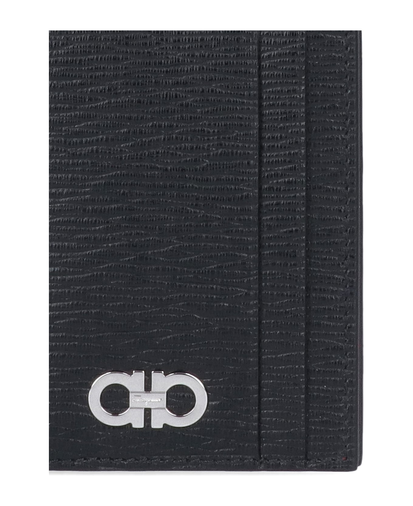 Ferragamo Salvatore Ferragamo - 'gancini' Bi-fold Card Holder - Black  