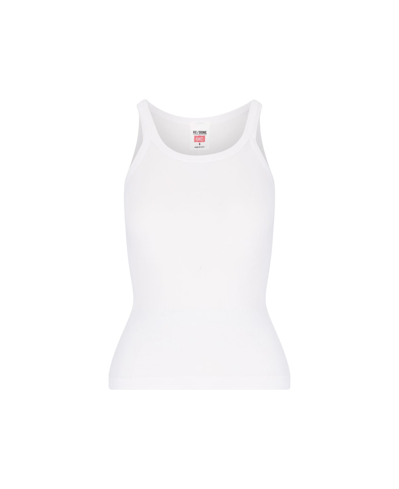 RE/DONE - ribbed Tank Top - White
