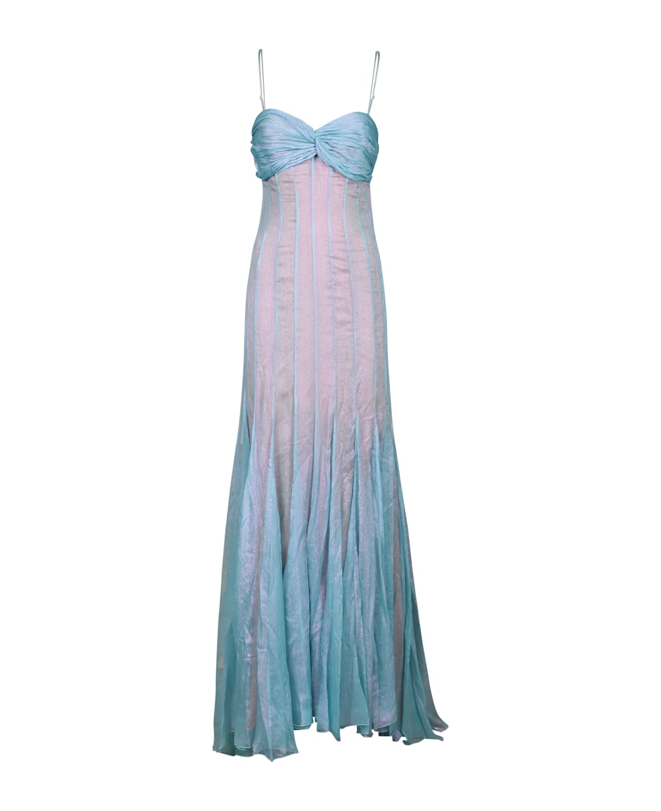 Maria Lucia Hohan Giustina Light Blue Silk Dress - Blue