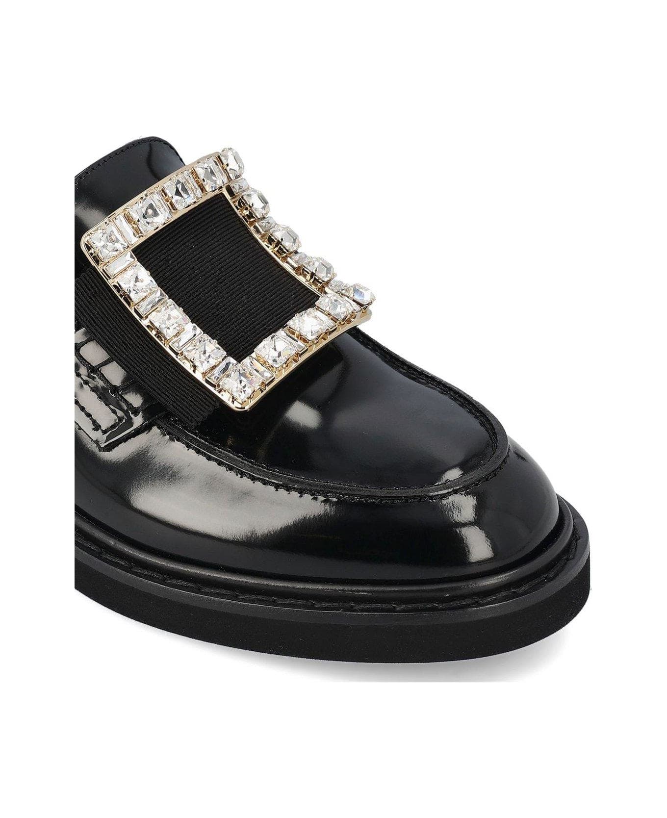 Roger Vivier Viv
 Rangers Embellished Slip-on Mules - Black