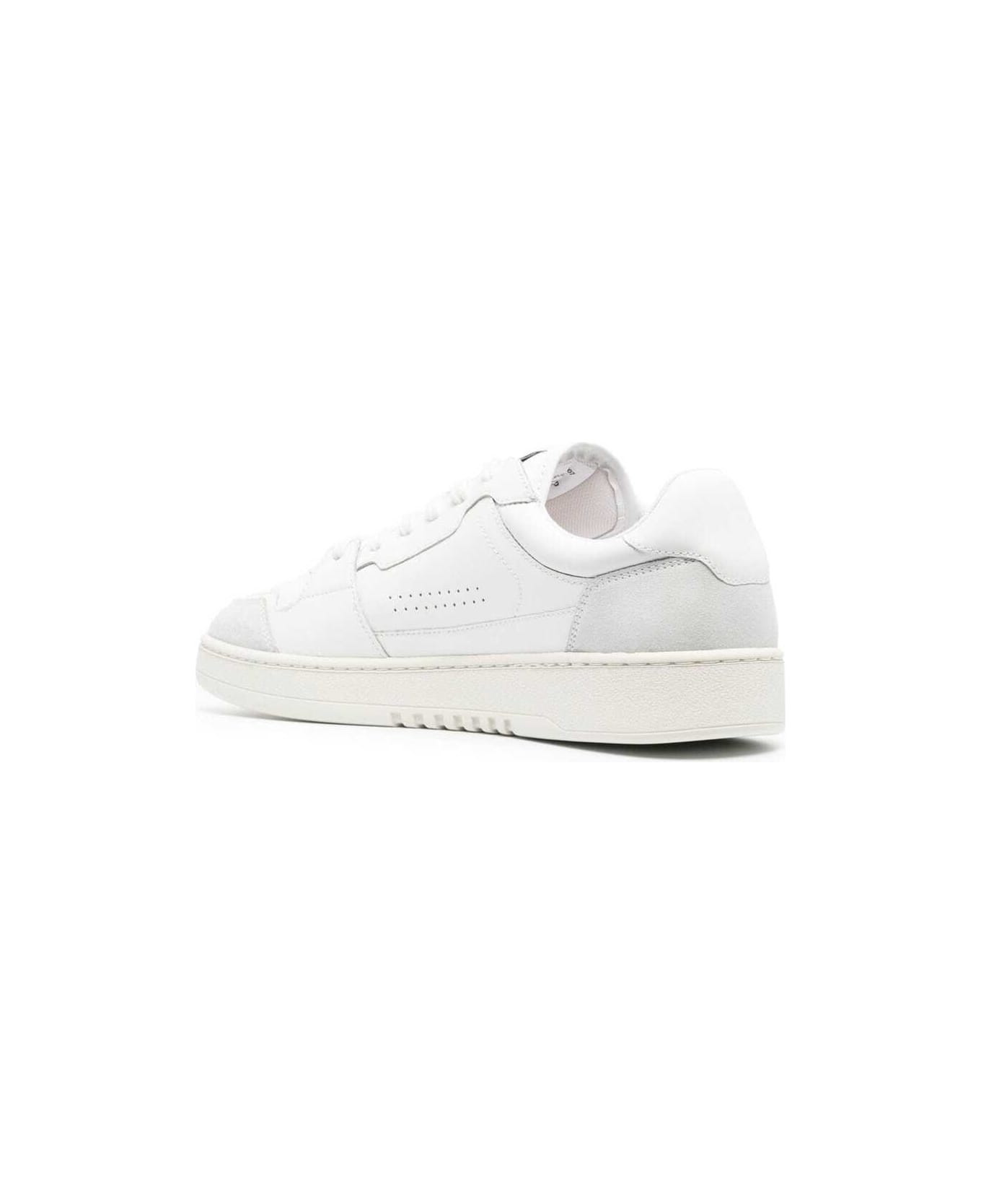 Axel Arigato 'dice Lo' White Low Top Sneakers With Suede Details And Logo In Leather Man - White