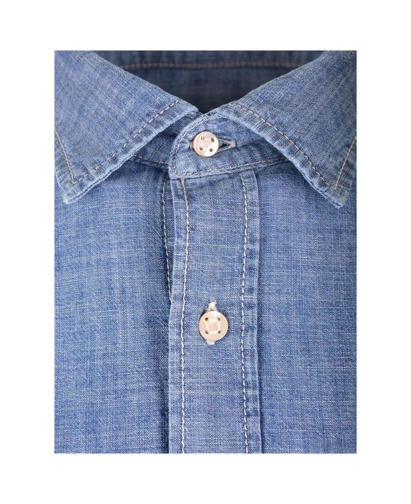 Jacob Cohen Chambray Denim Shirt - Blue
