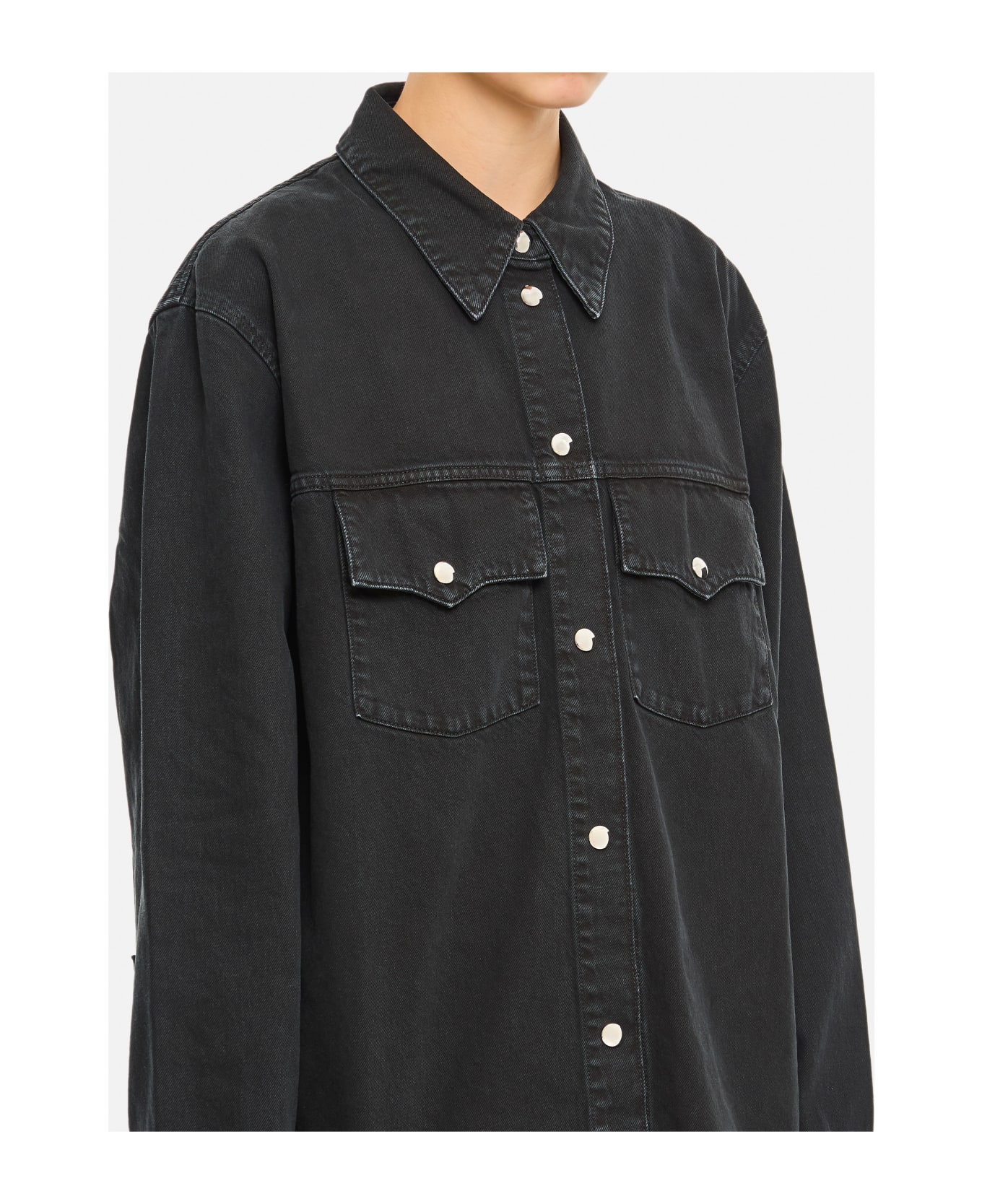 Khaite Jinn Denim Shirt - Black