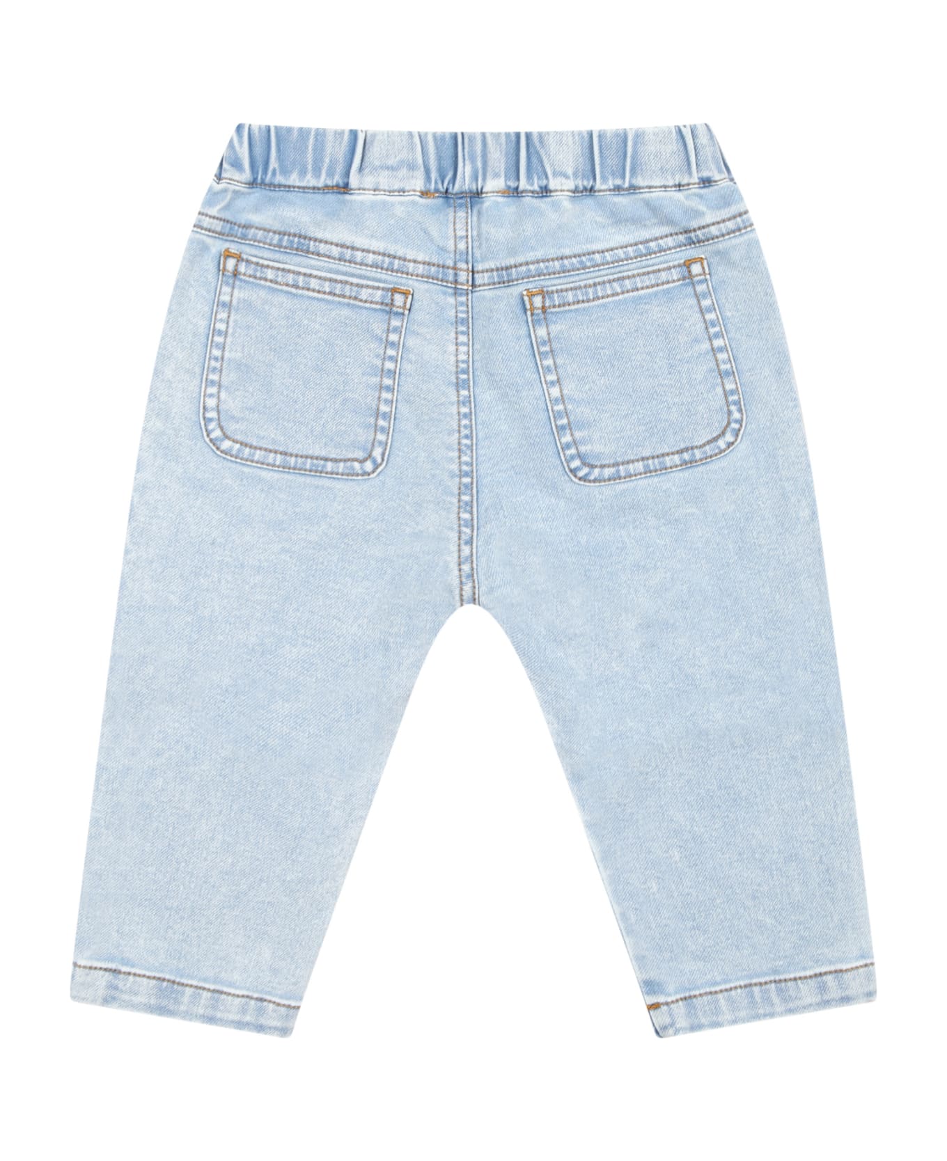Moschino Light-blue Jeans For Babies With Teddy Bear - Denim