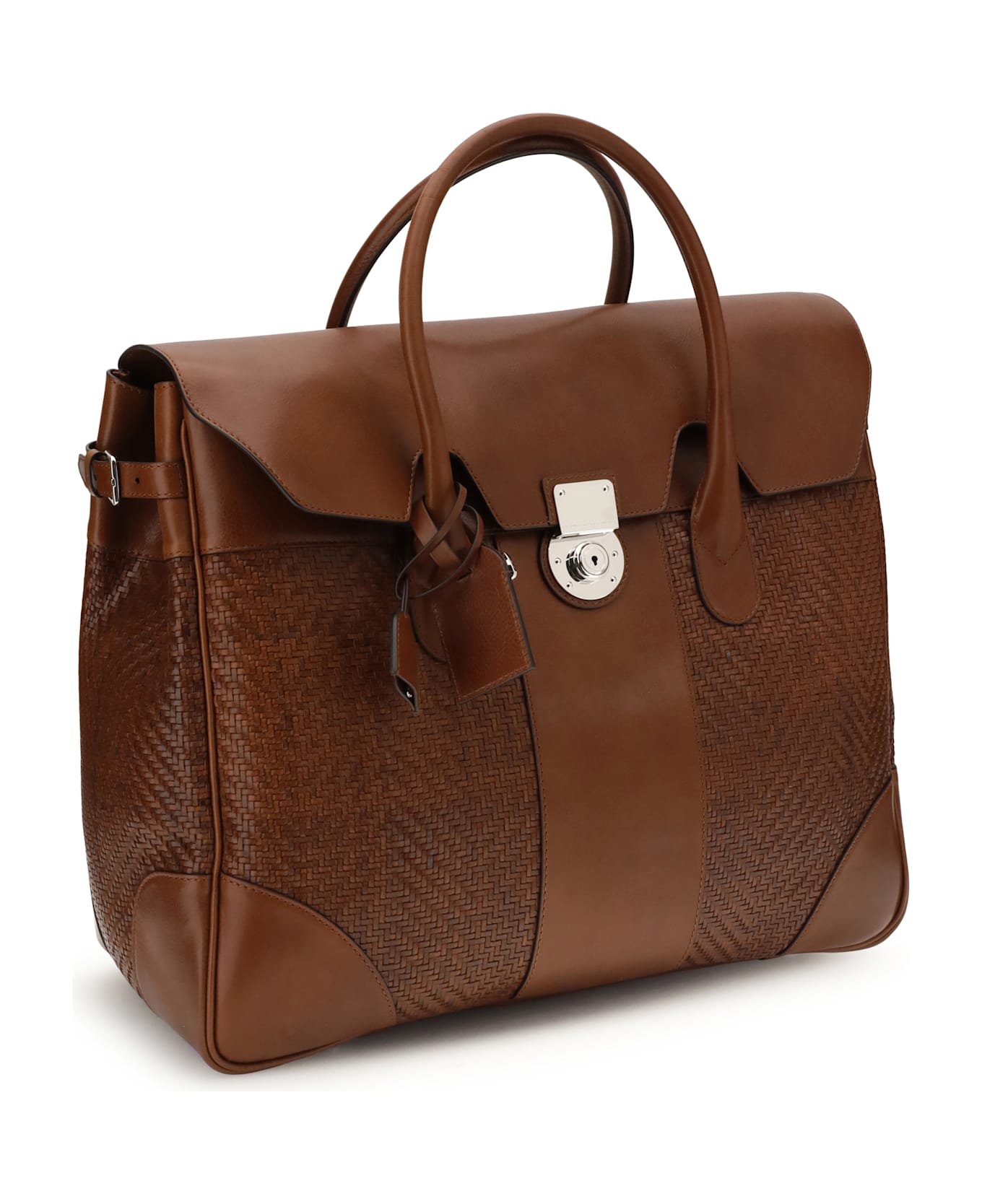 Brunello Cucinelli Woven Calf Country Travel Bag