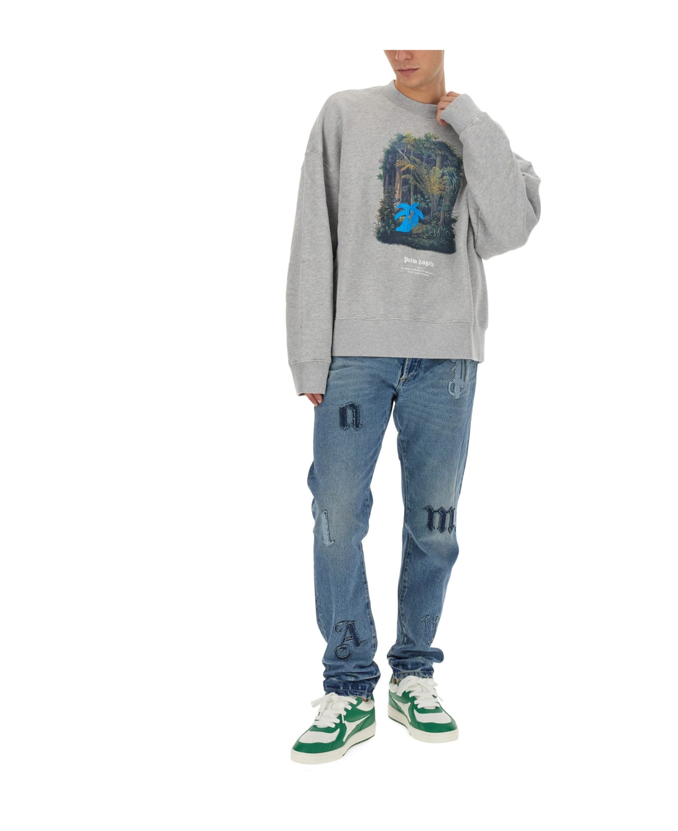 Palm Angels Hunting In The Forest Sweatshirt - Grey