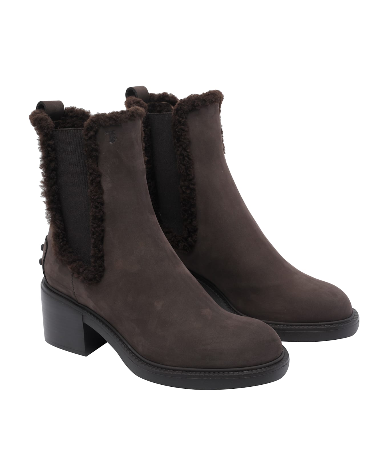 Tod
s Suede Booties - Brown
