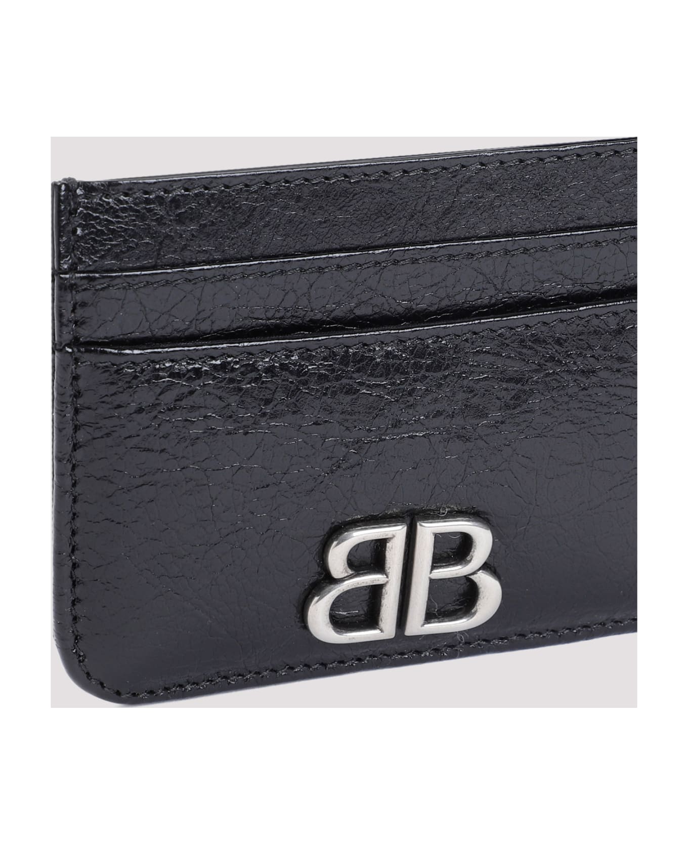 Balenciaga Monaco Ca Ho Wom Credit Card Case - Black