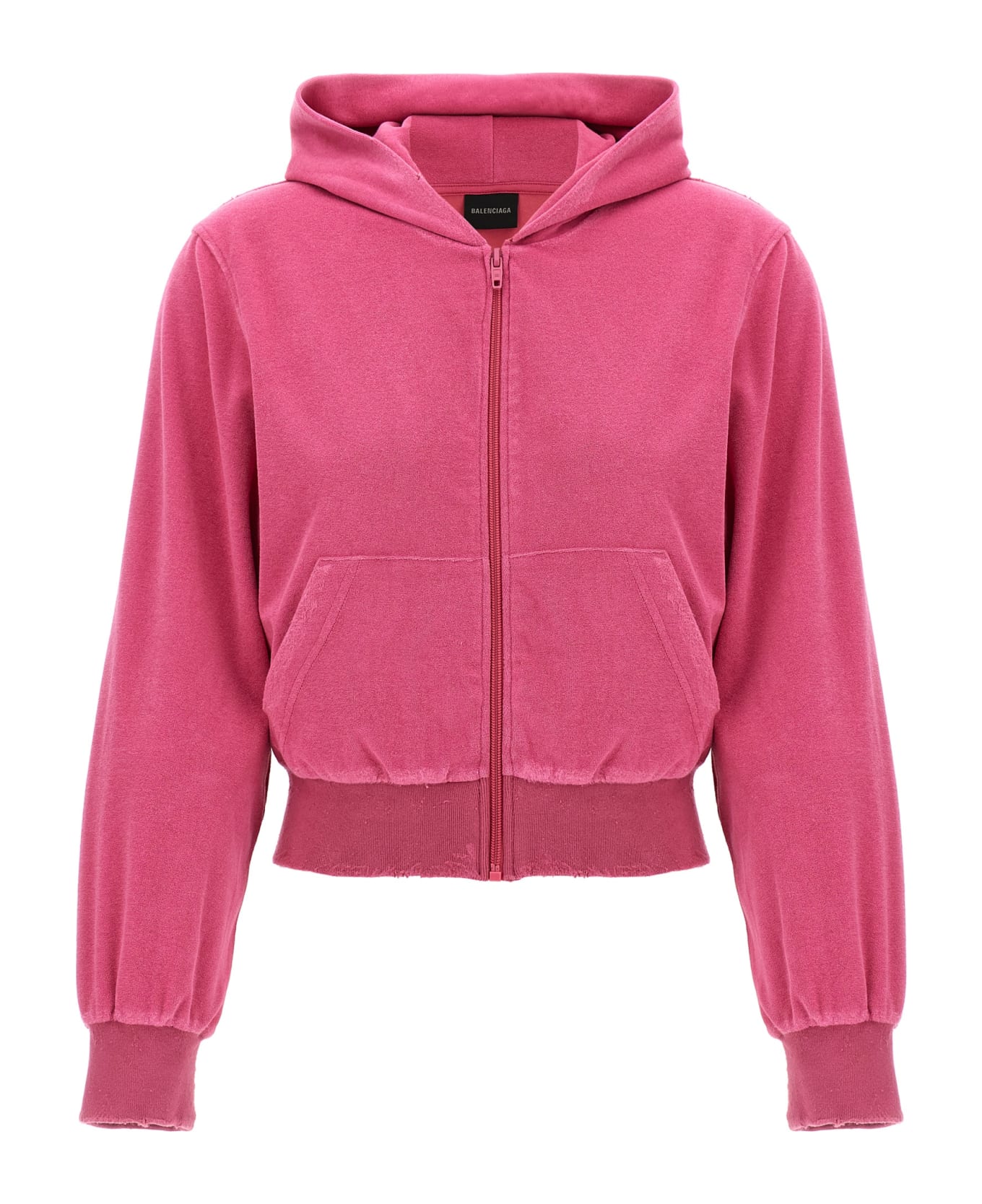 Balenciaga Rhinestone Logo Hoodie - Fuchsia