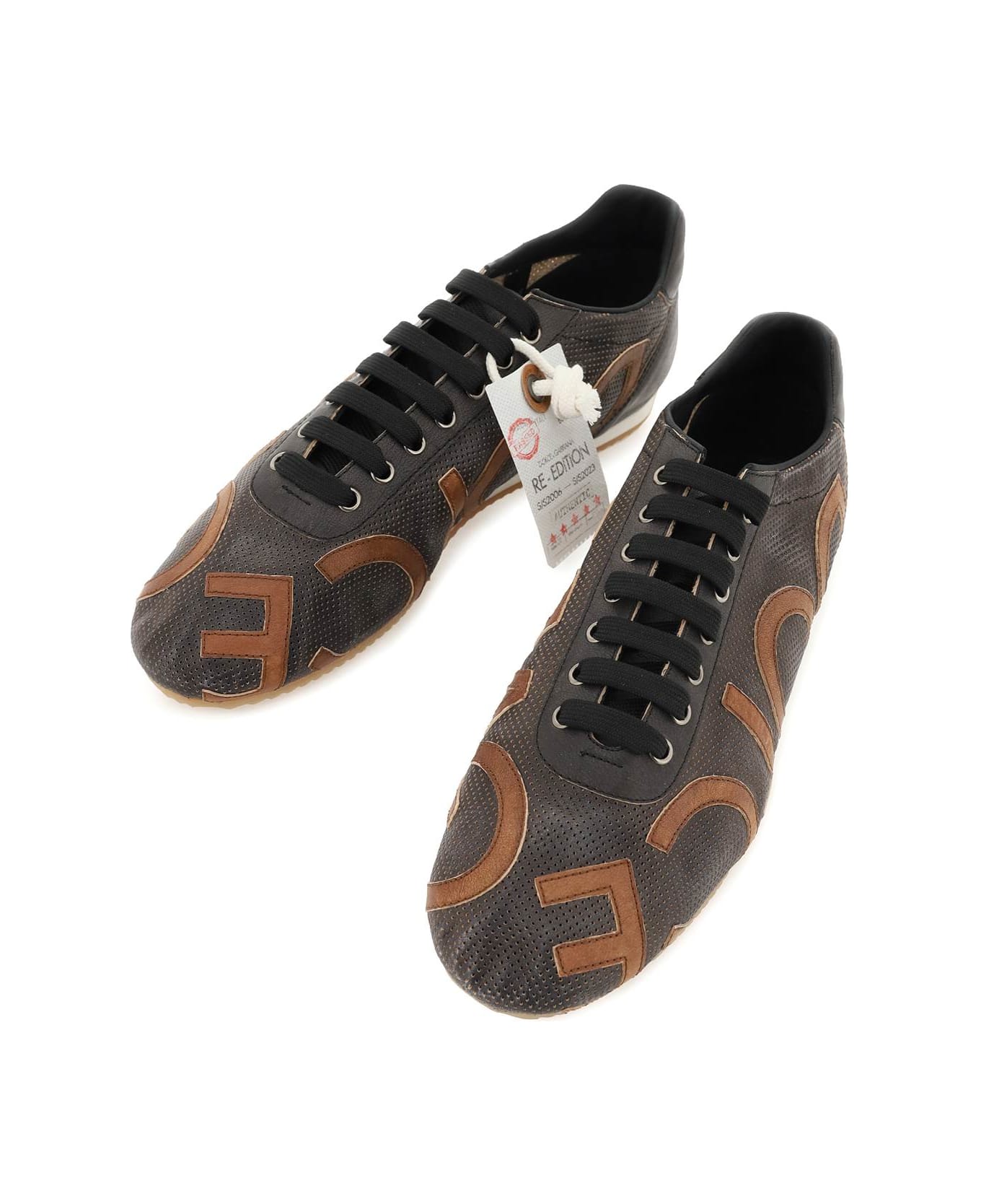 Dolce & Gabbana Thailandia Leather Low-top Sneakers - brown スニーカー