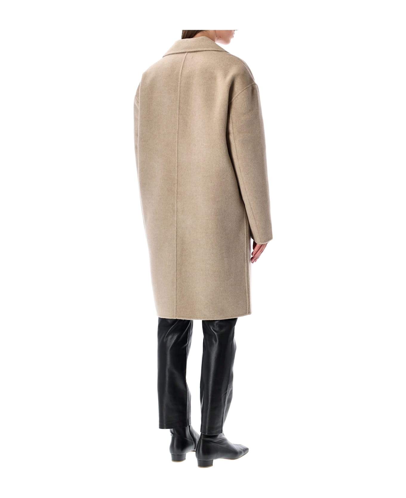 Anine Bing Portia Wool Cashmere Coat - OATMEAL