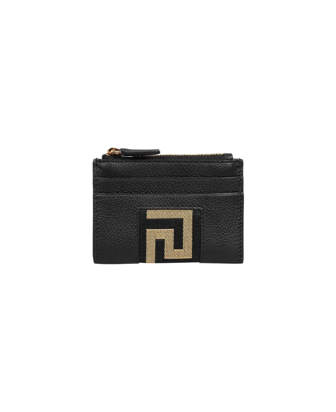 Versace Calf Leather Wallet - black 財布