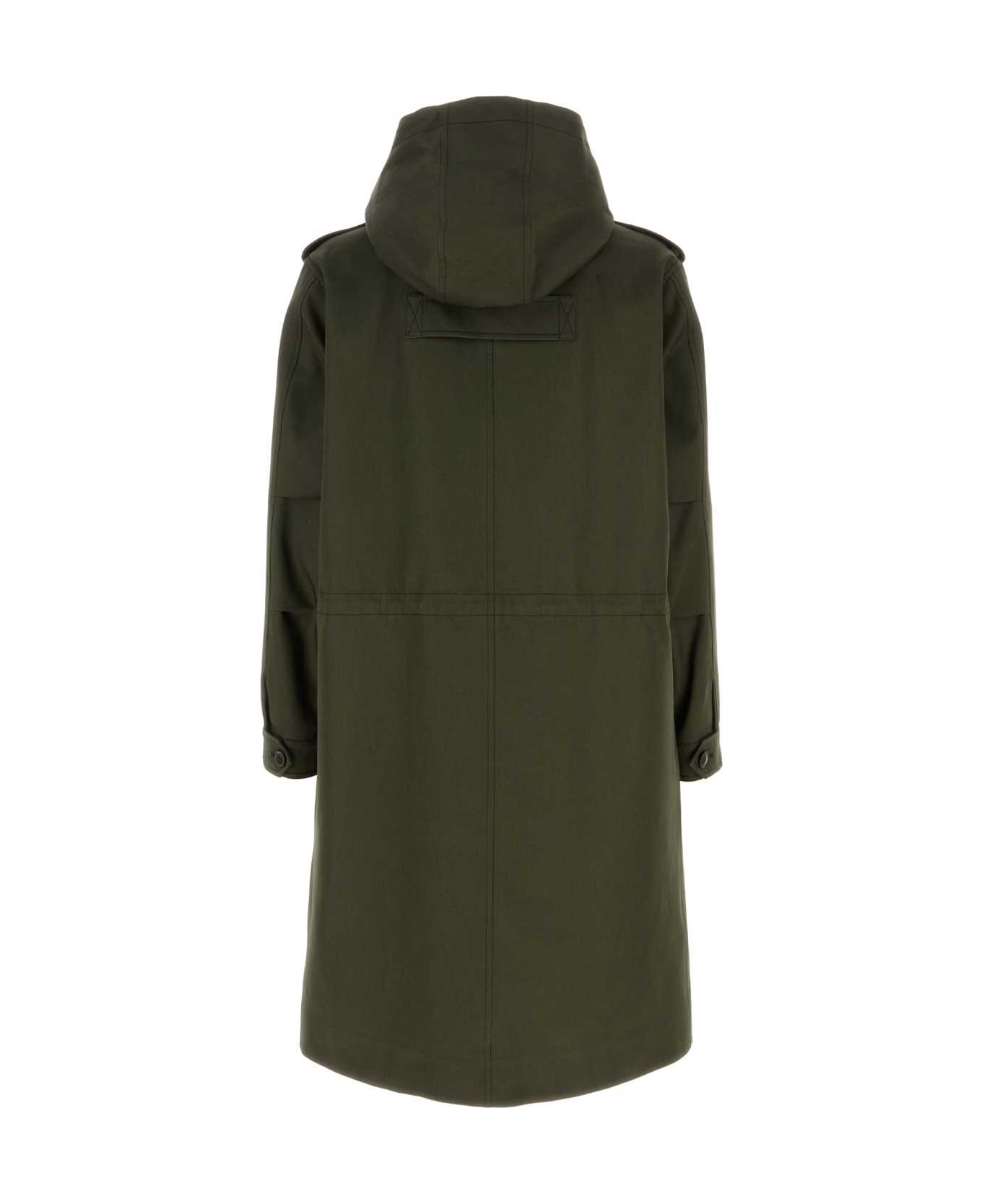 Valentino Garavani Army Green Cotton Trench Coat - ARMY