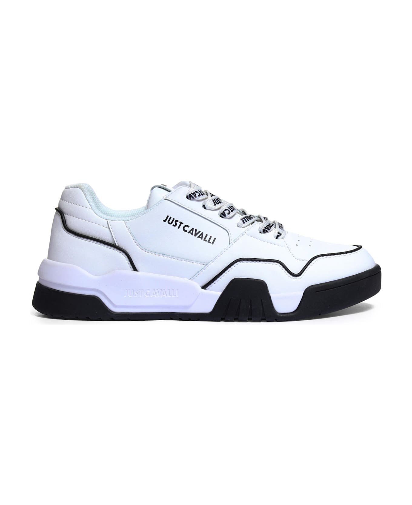 Just Cavalli White Low Top Sneakers - White