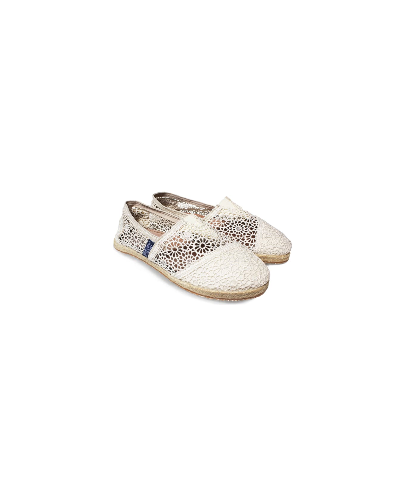 MC2 Saint Barth Off White Macramè Espadrillas - WHITE