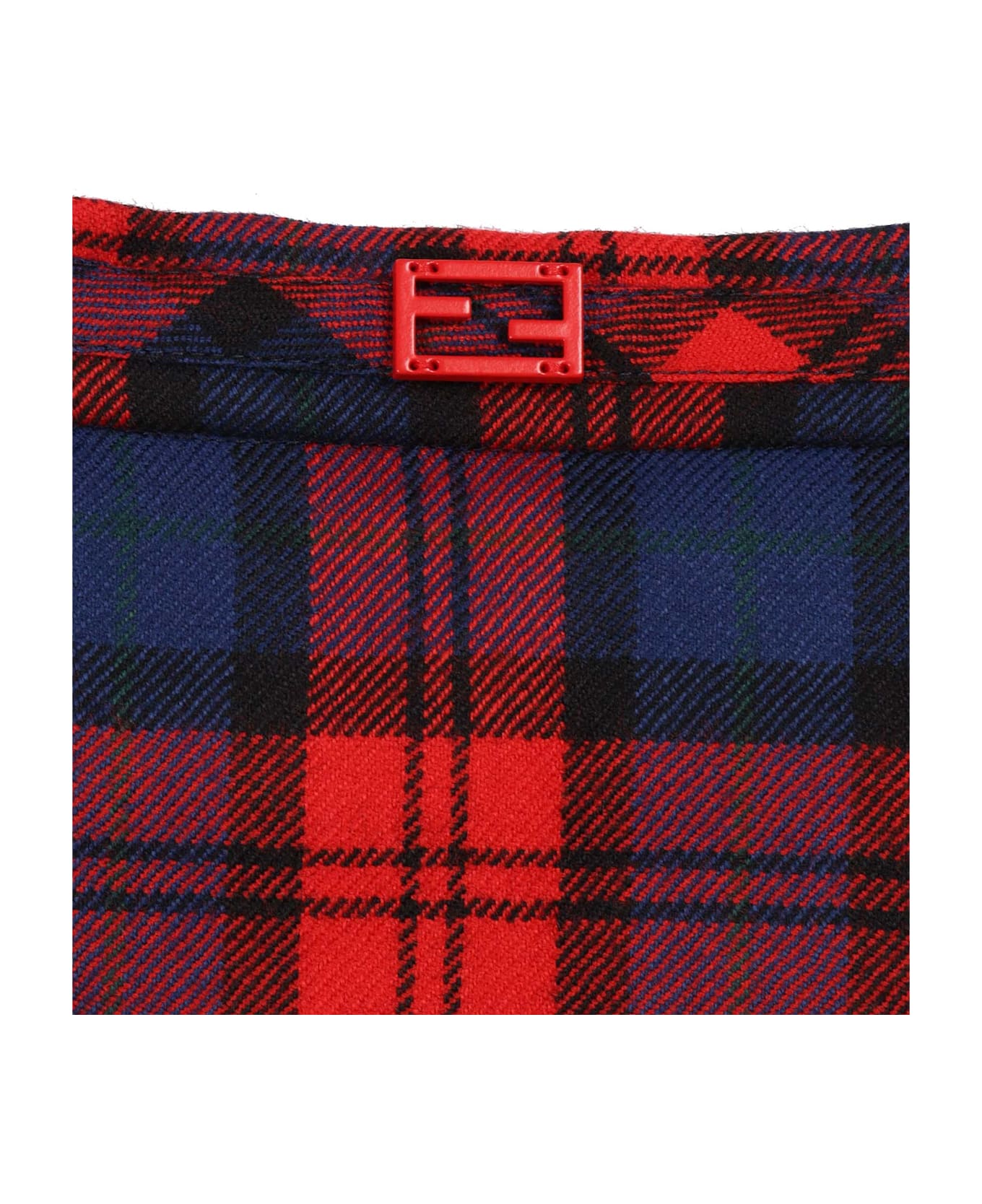 Fendi Tartan Skirt - RED
