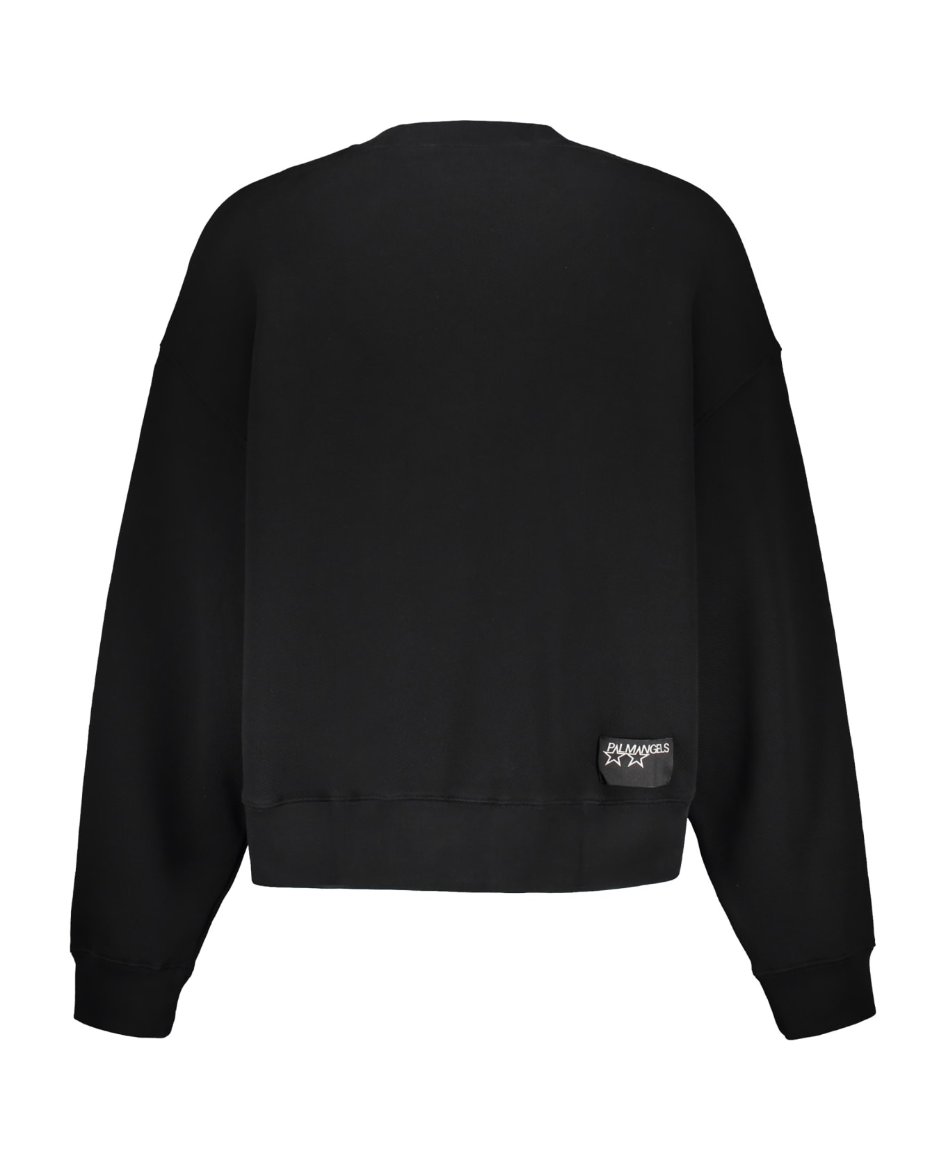 Palm Angels Printed Cotton Sweatshirt - black フリース