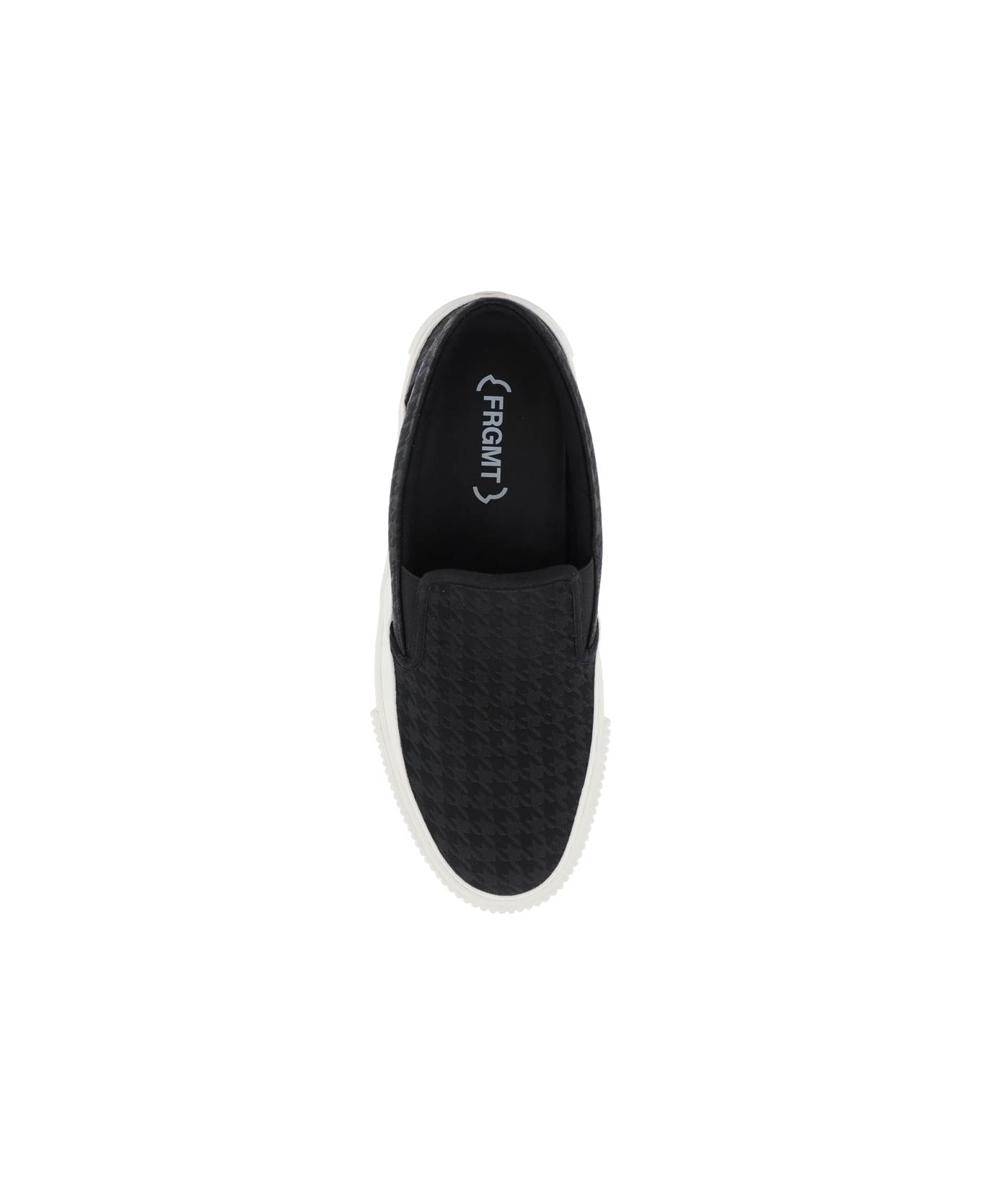 Moncler Genius Houndstooth Canvas Sneakers - Black