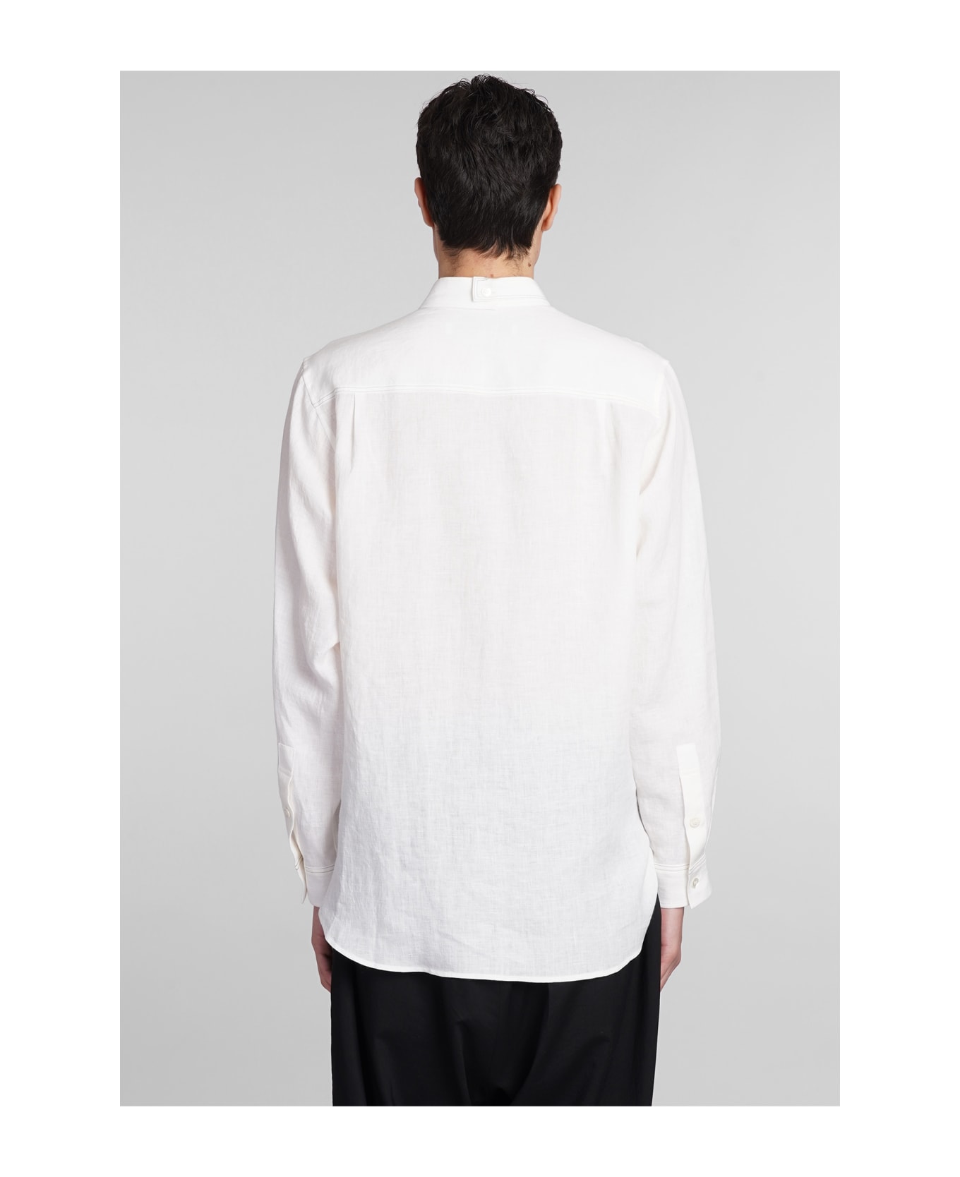 Yohji Yamamoto Shirt In White Linen - white