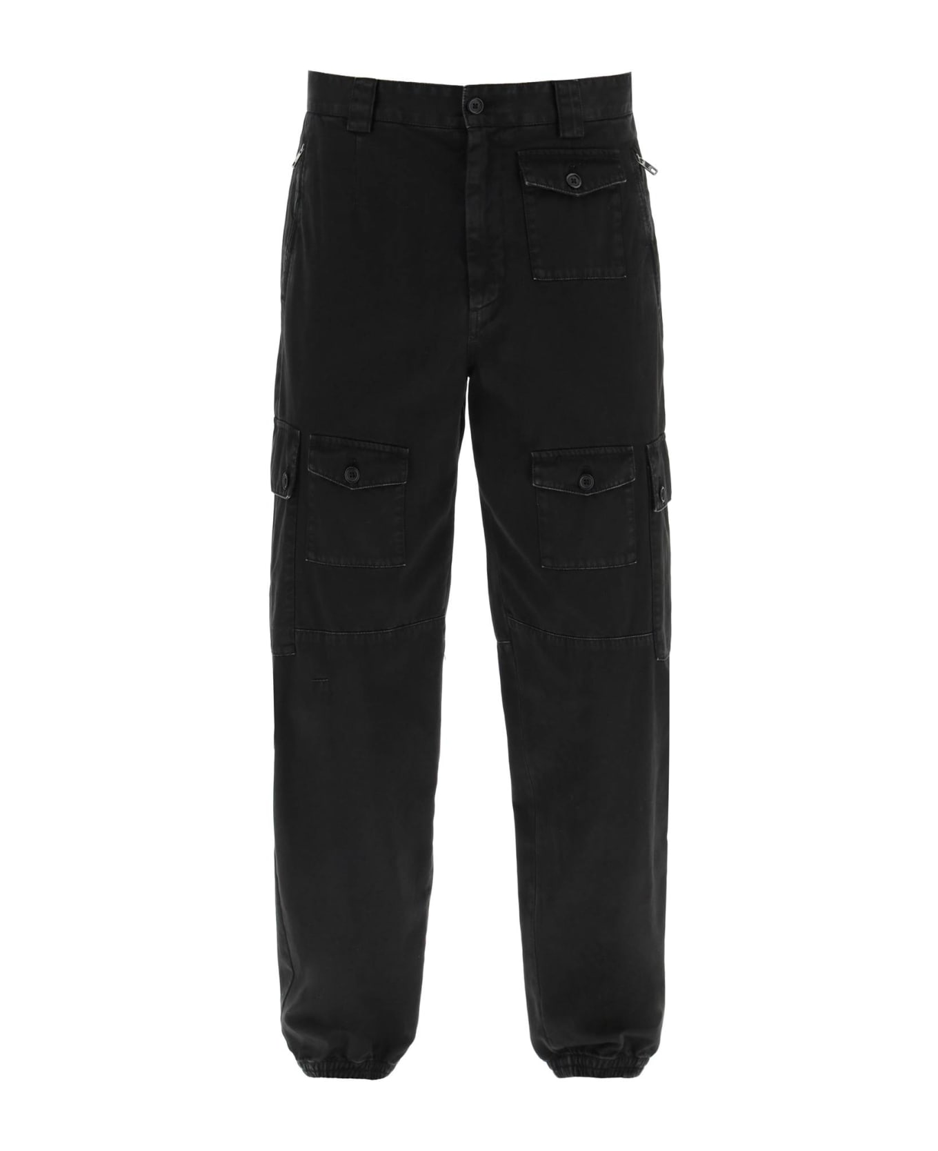 Dolce & Gabbana Multi-pocket Cargo Pants - BLACK