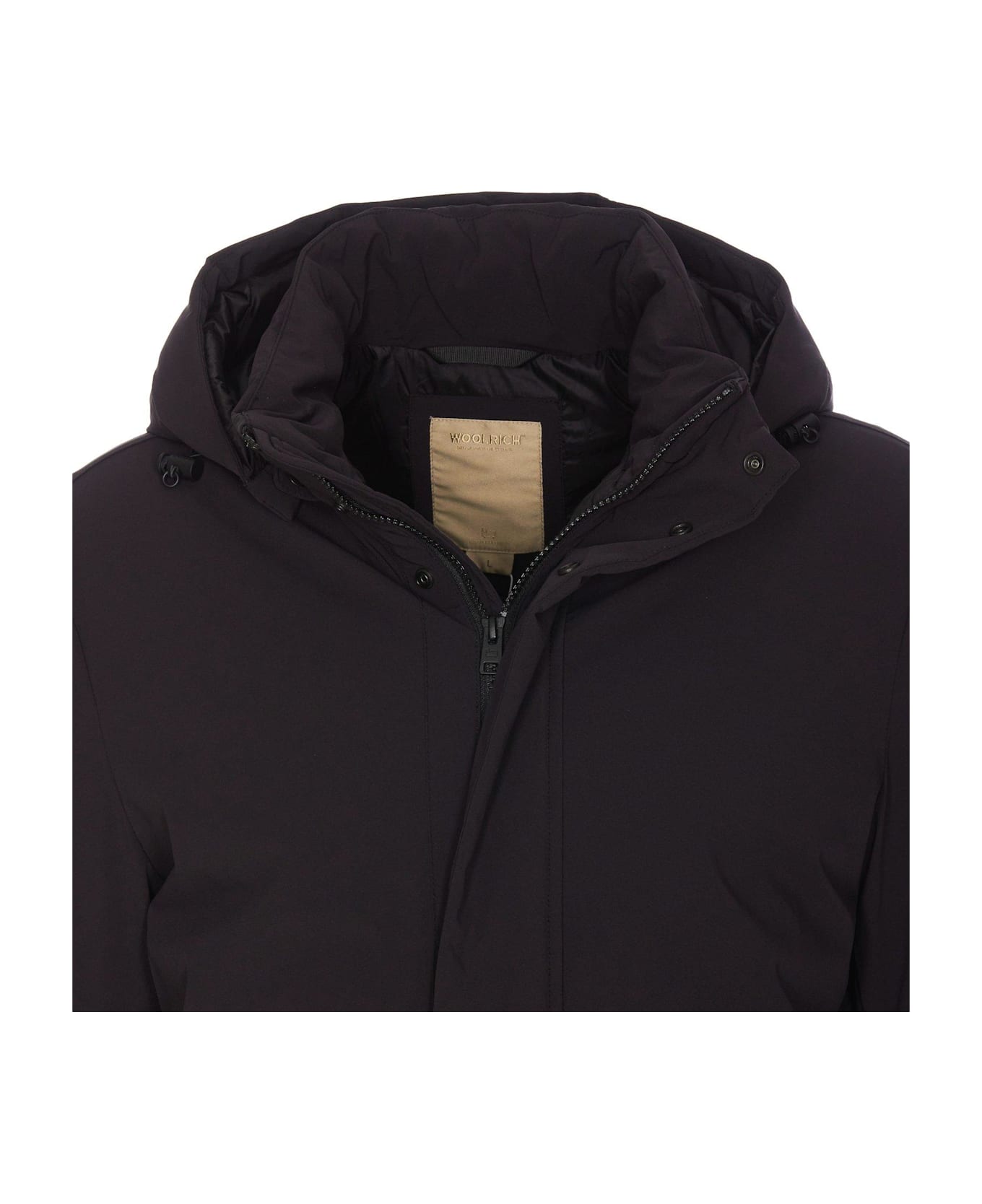 Woolrich Padded Detachable Hooded Jacket - Black