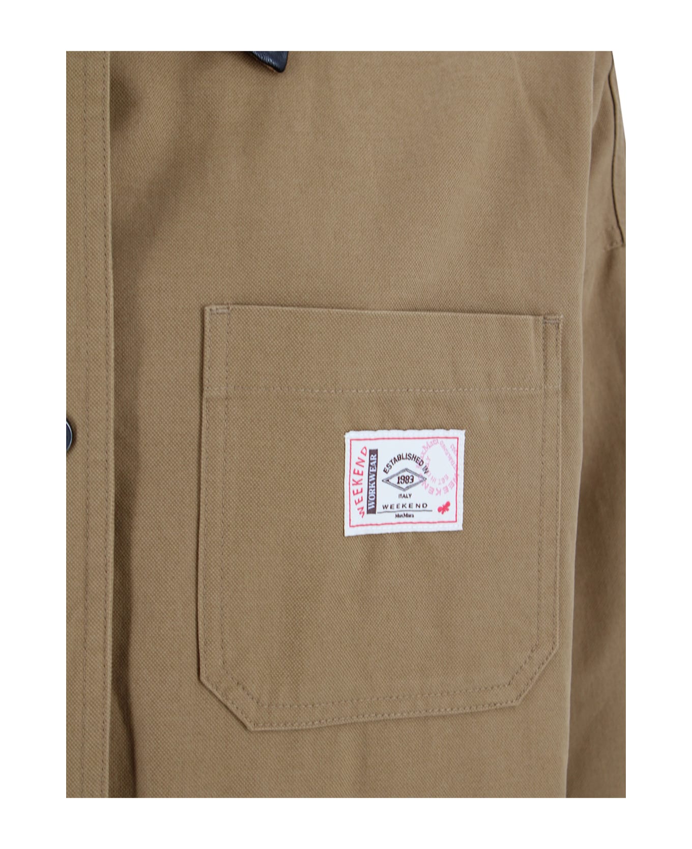 Weekend Max Mara Camel Cotton Canvas Jacket - Camel