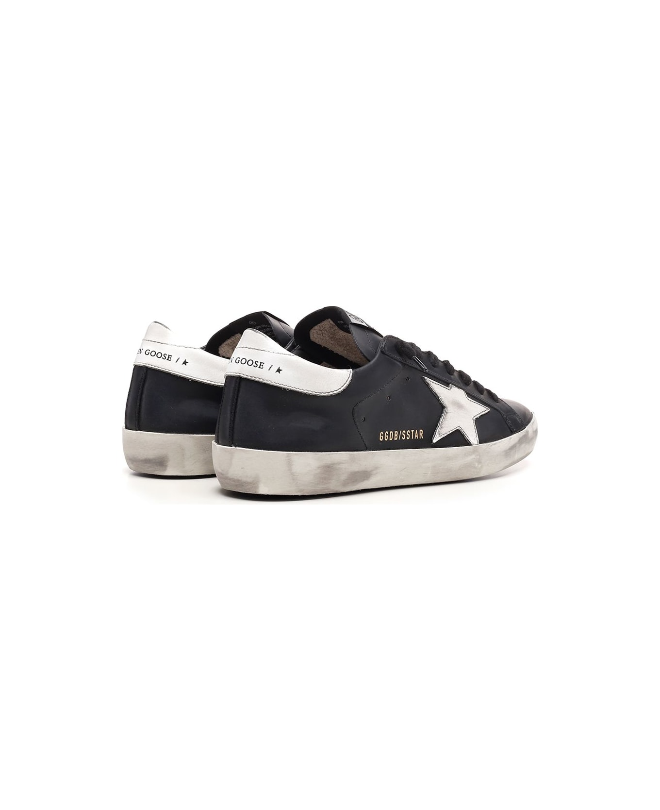 Golden Goose Black 'super Star' Sneakers - Blackwhite