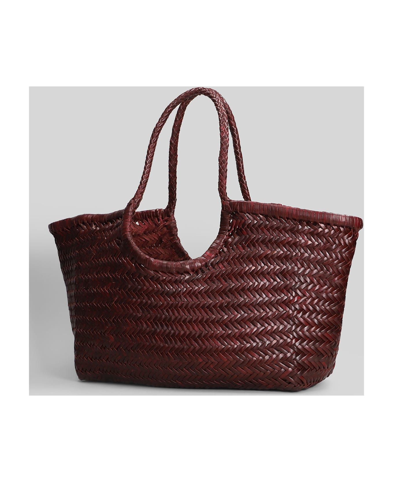 Dragon Diffusion Nantucket Basket Big Tote In Bordeaux Leather - bordeaux