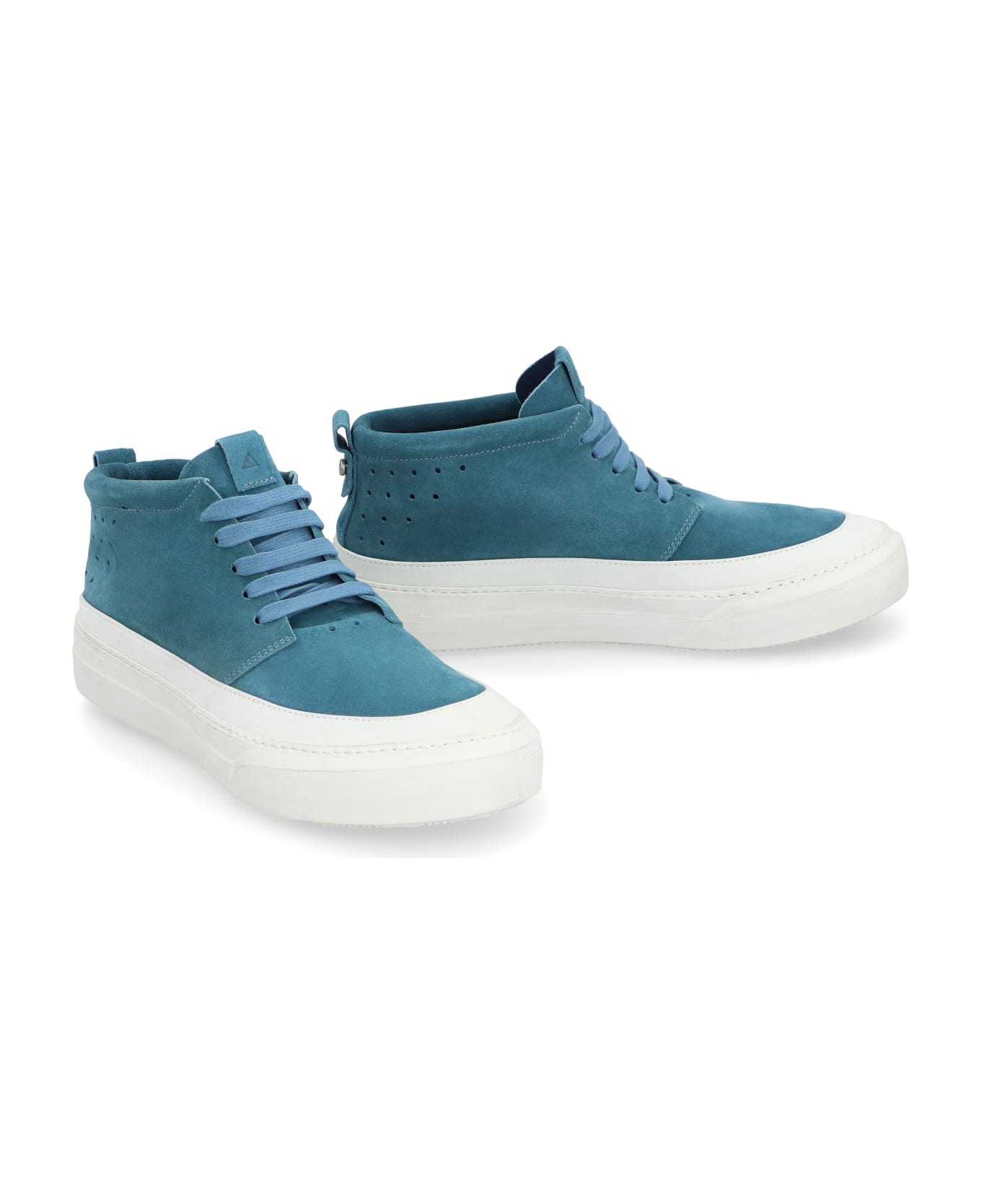 Volta Suede Mid-top Sneakers - turquoise