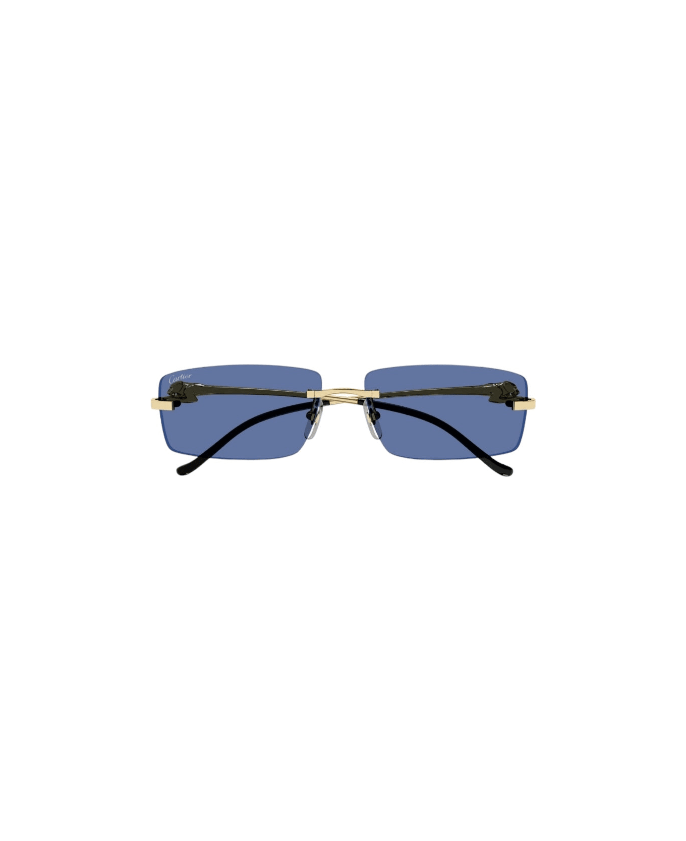 Cartier Eyewear Ct 0430 - Gold Sunglasses - Gold Gold Blue