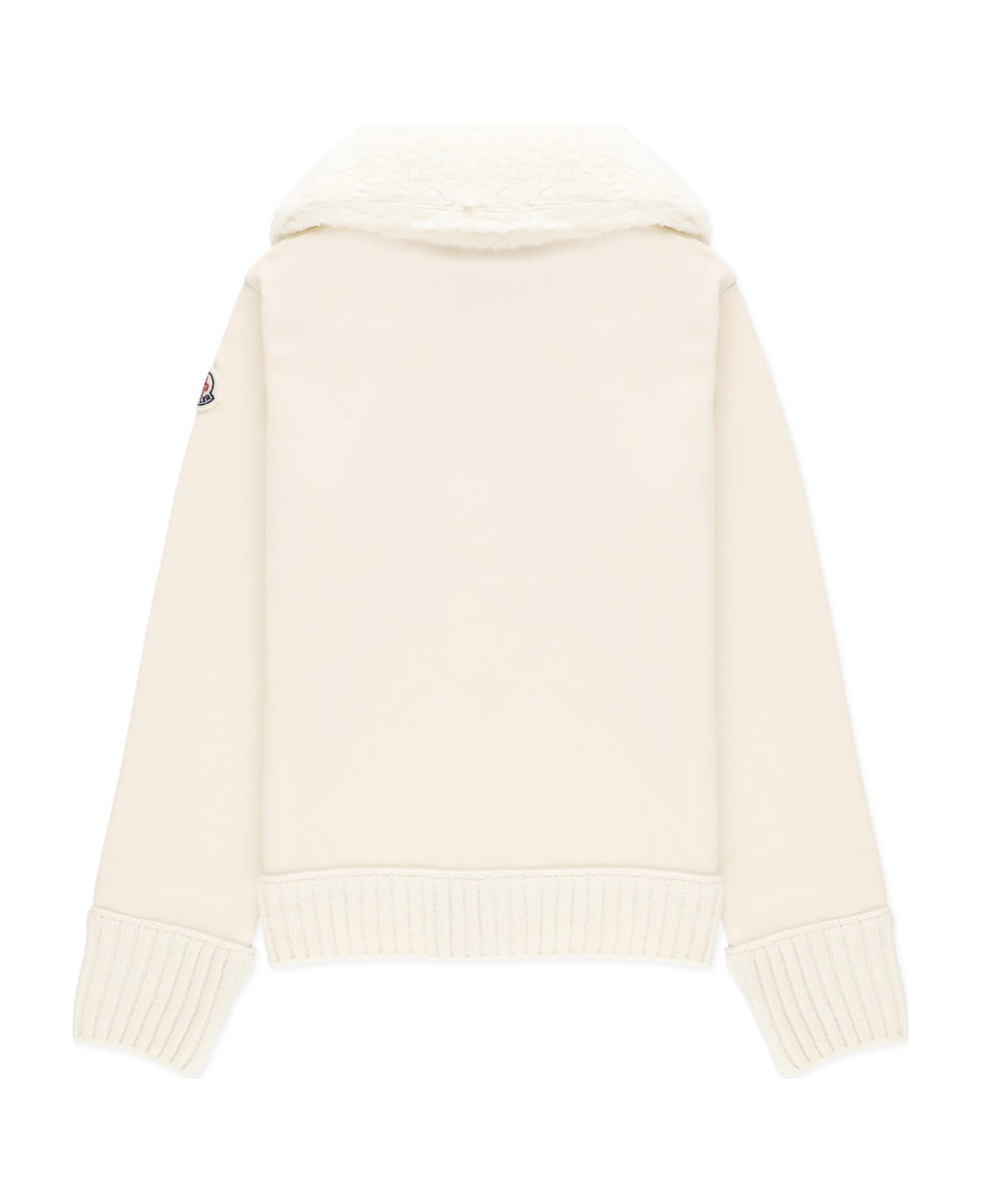 Moncler Sweatshirt With Logo - Ivory