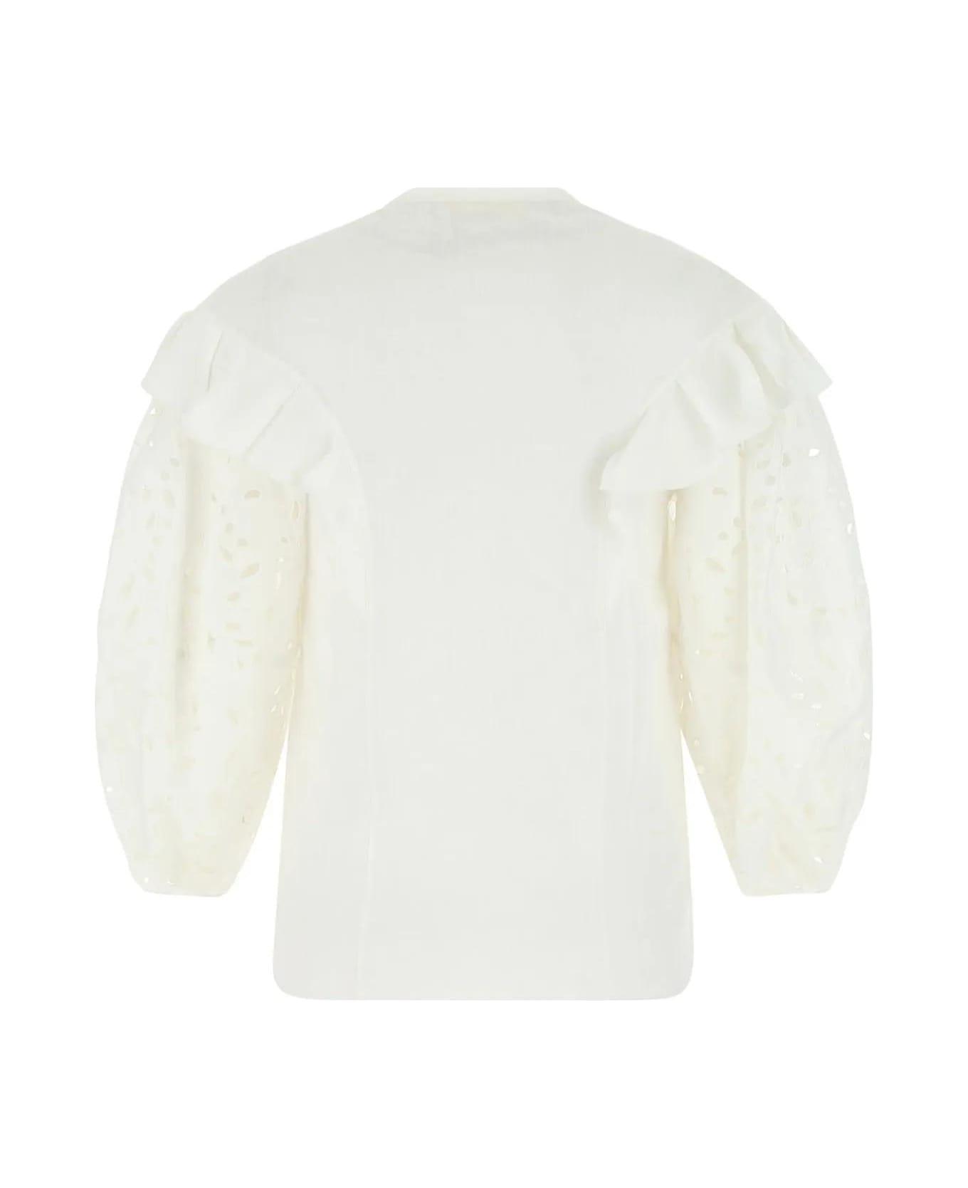 Chloé Ivory Linen Blouse - 107