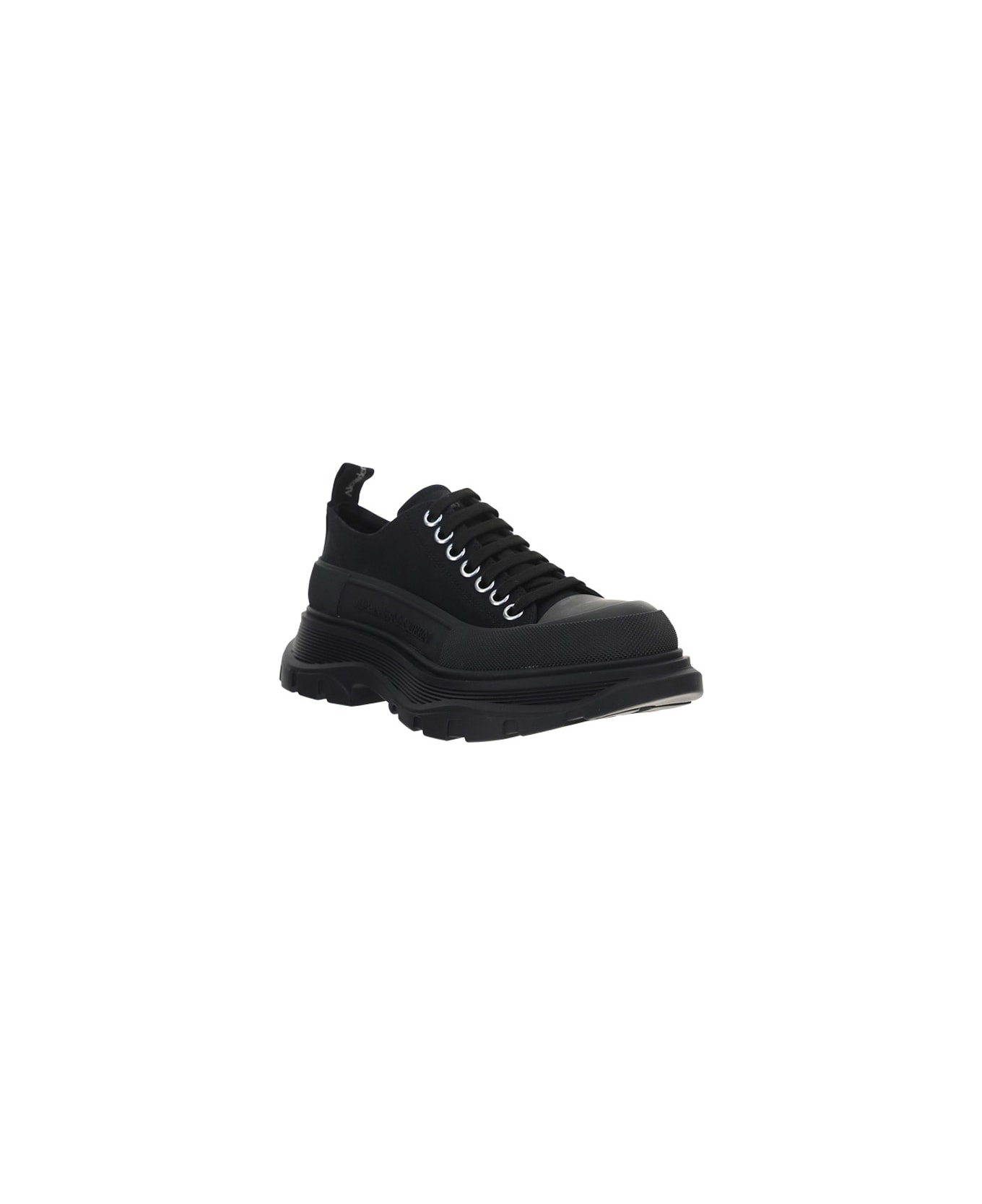 Alexander McQueen Tread Slick Laced Up Shoes - Black/black