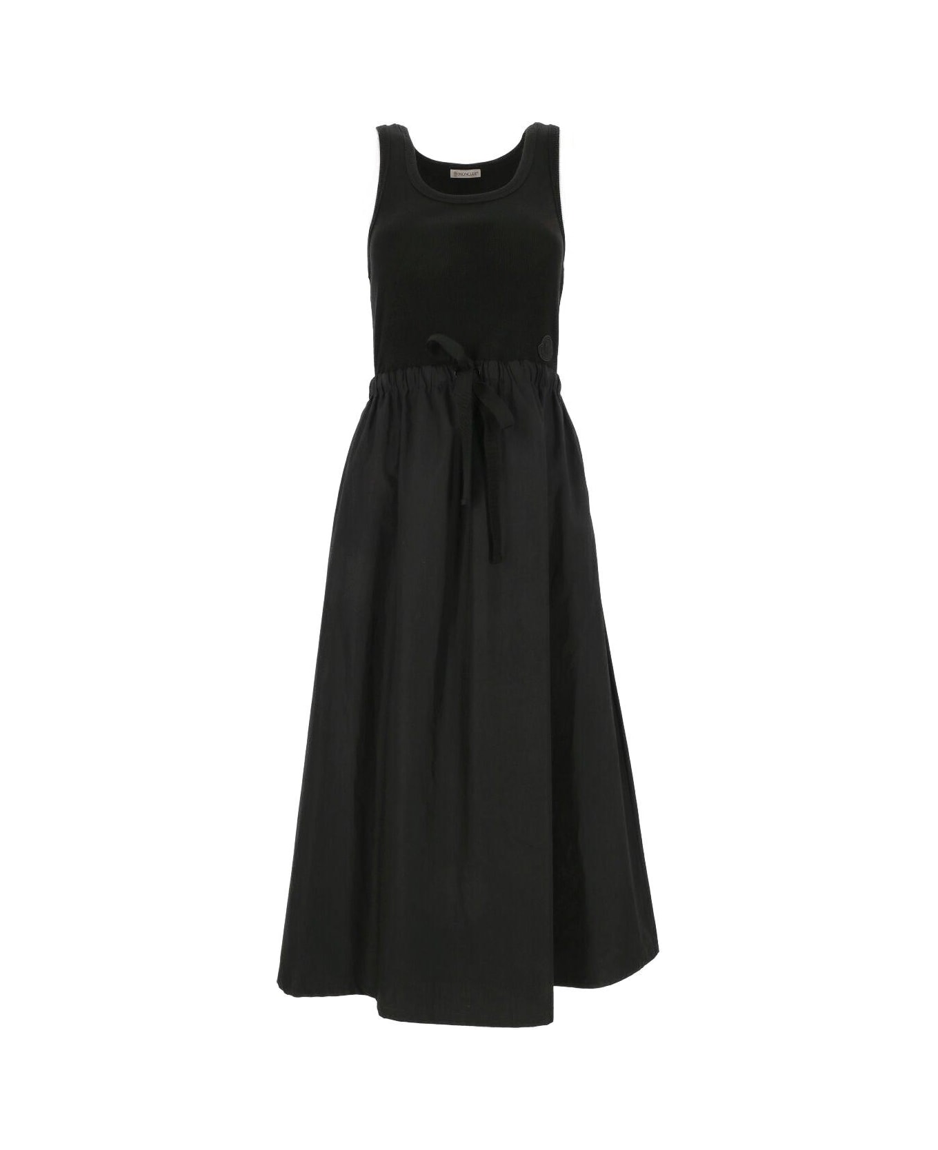 Moncler Panelled Sleeveless Dress - Black