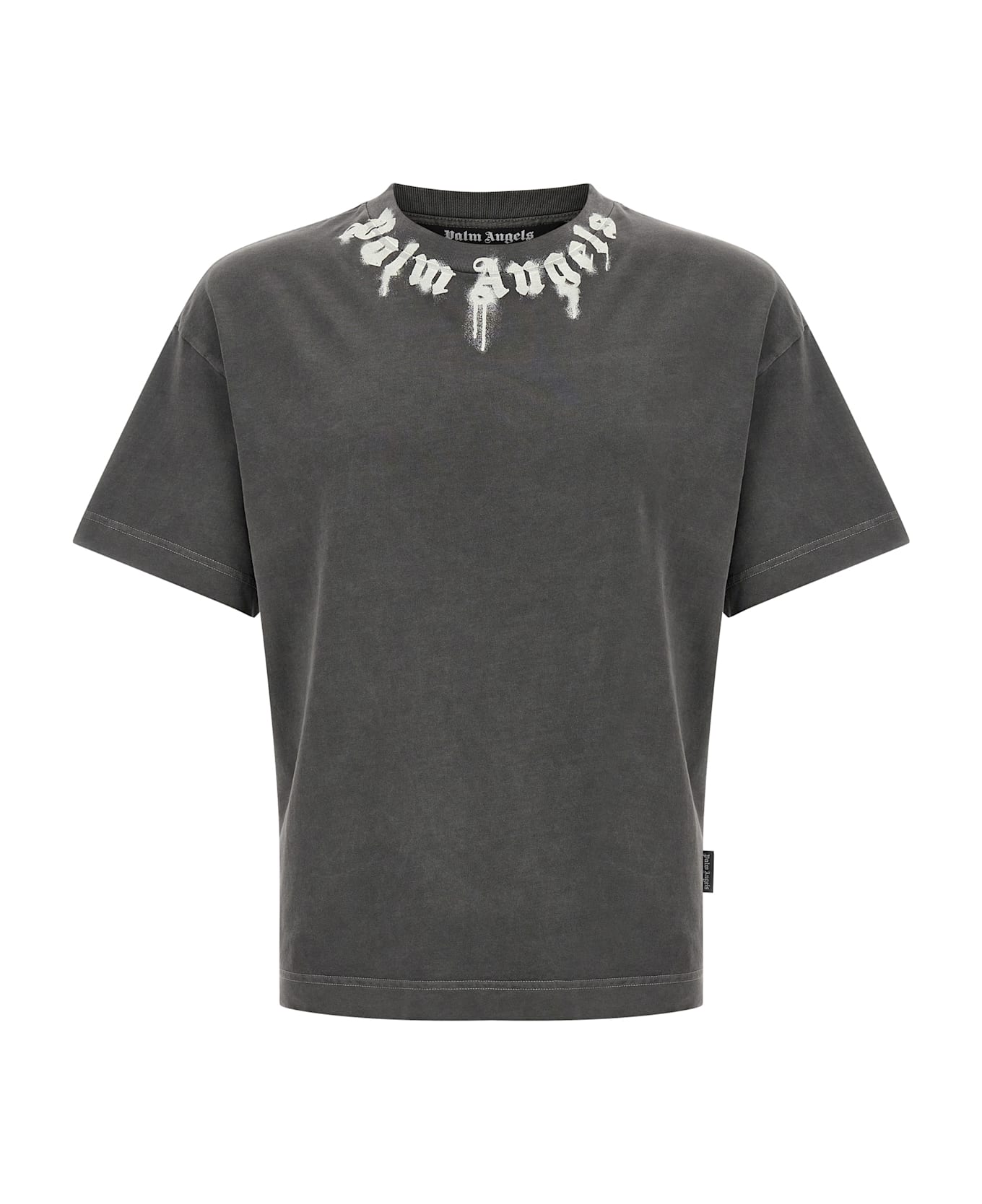 Palm Angels Logo Print T-shirt - Gray シャツ