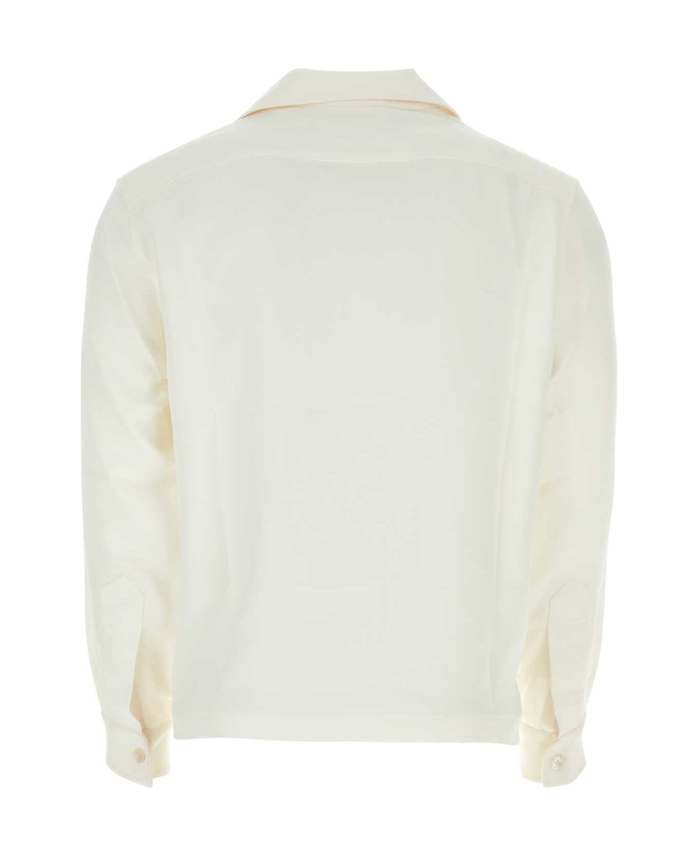 Bode Ivory Silk Trillium Shirt - CREAM シャツ