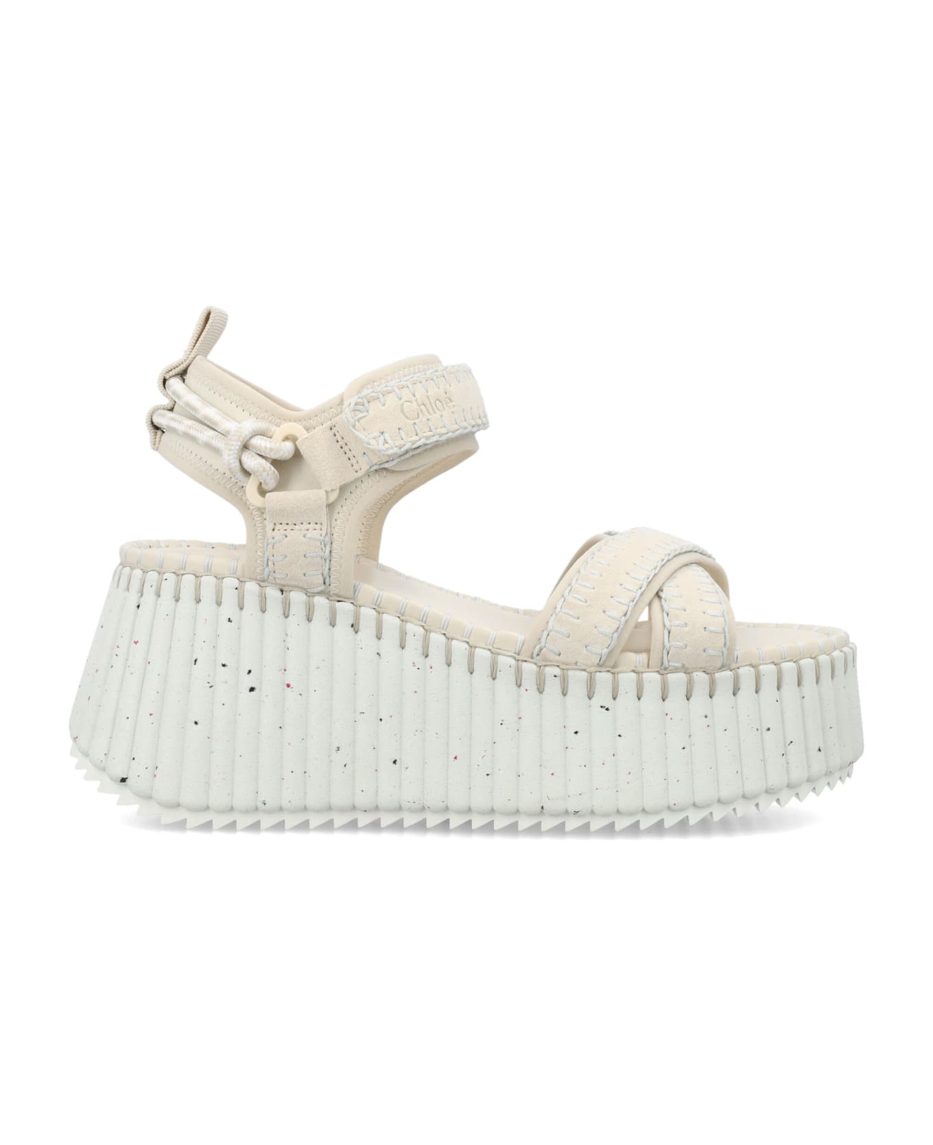 Chloé Nama Platform Sandals - WHITE