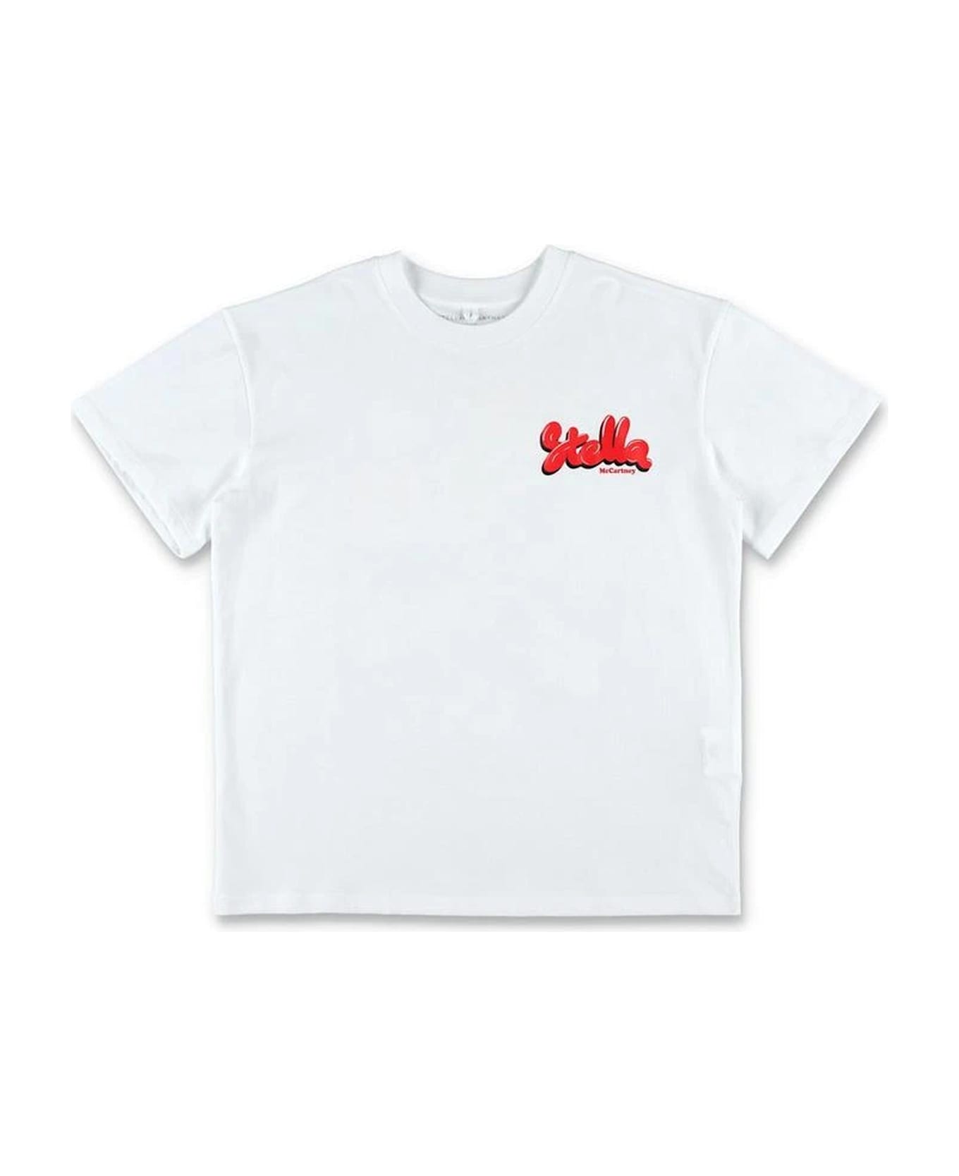 Stella McCartney Kids White T-shirt For Girl With Logo - White