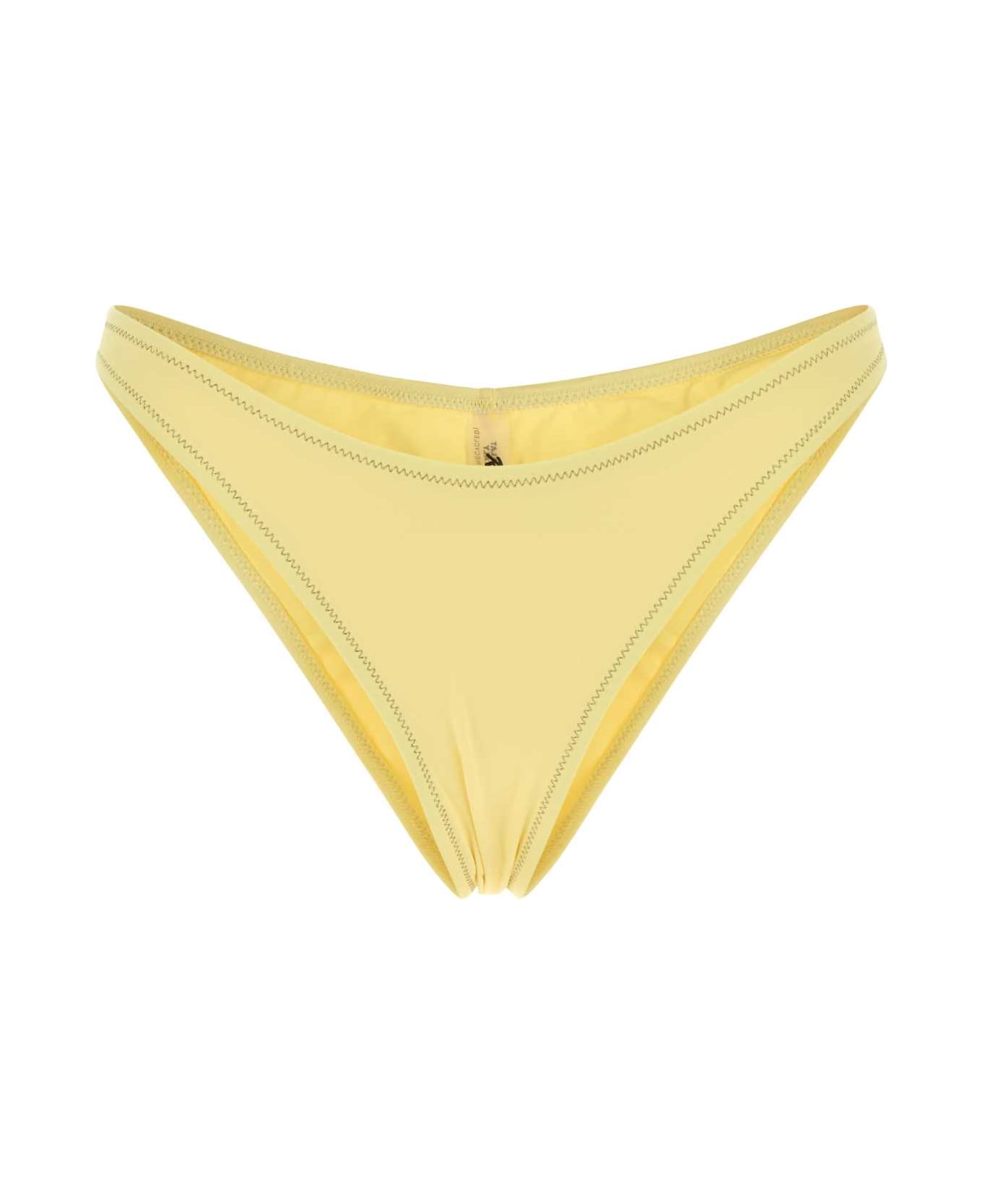 Reina Olga Pastel Yellow Stretch Nylon Brigitte Bikini Bottom - PASTELYELLOWLYCRA