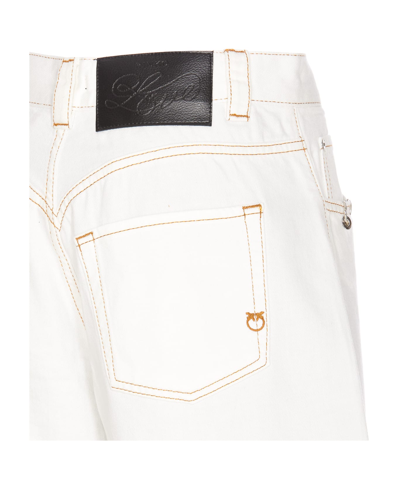 Pinko Xmen Denim Shorts - White