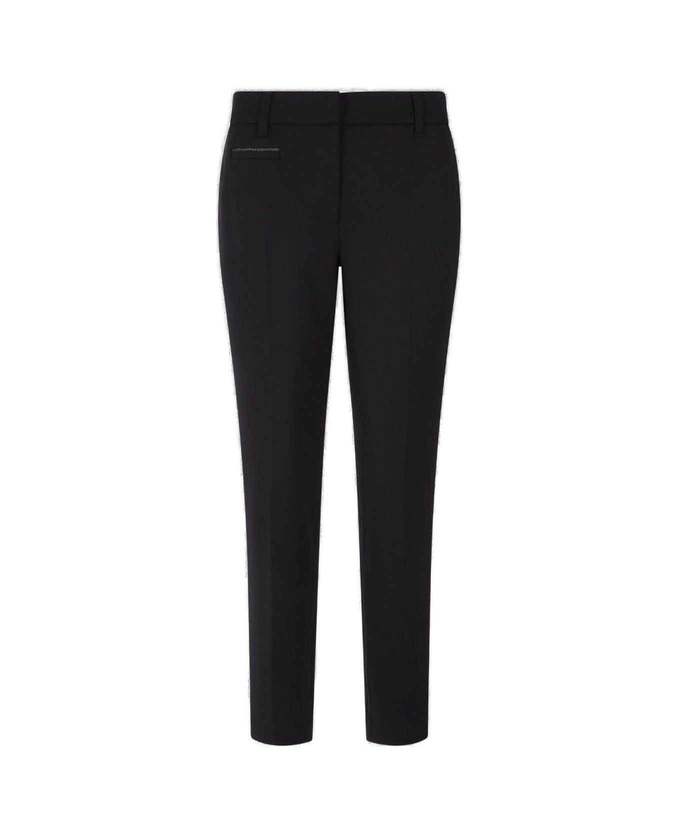 Brunello Cucinelli Mid Rise Cropped Trousers