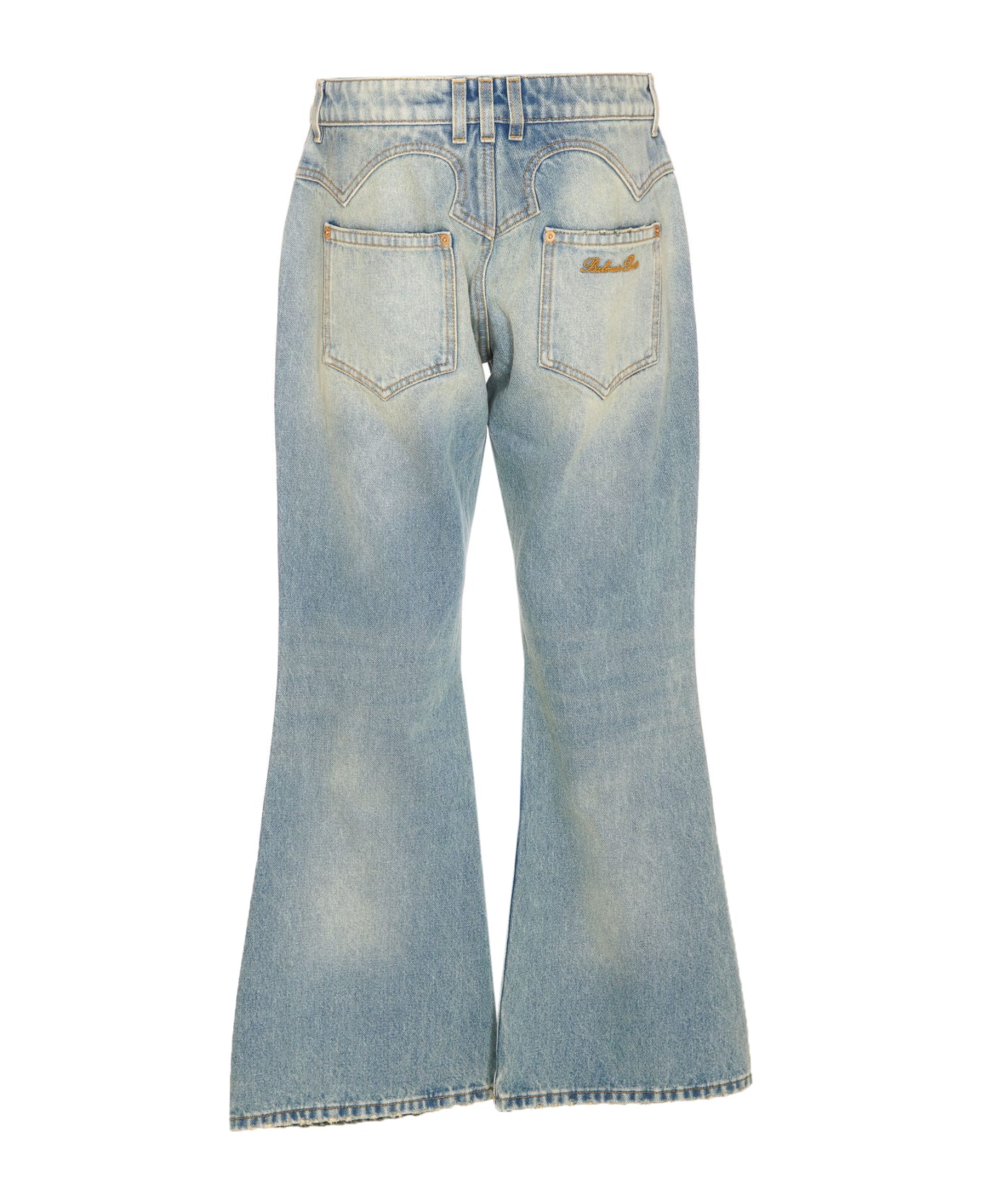 Balmain Bootcut Western Denim Jeans - Blue