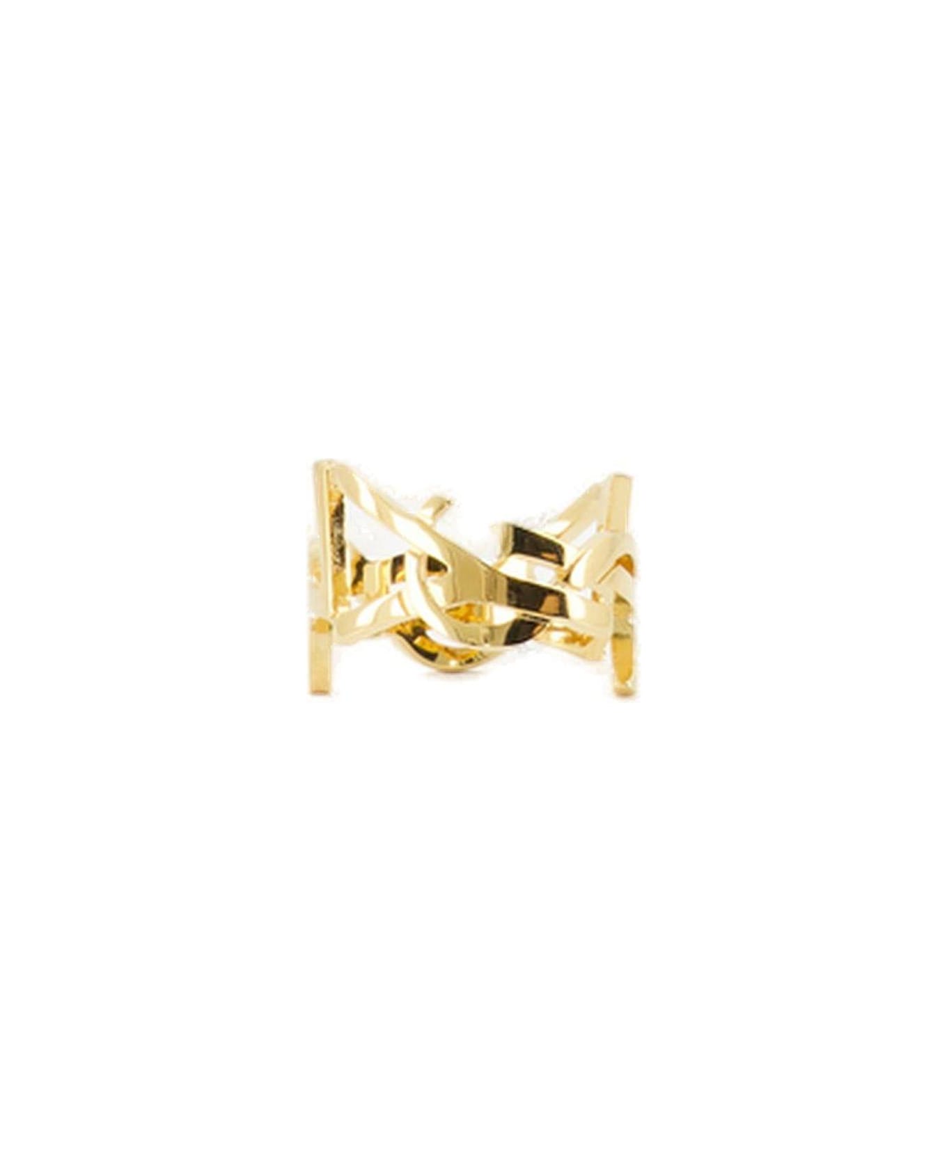 Saint Laurent Cassandre Scarf Ring - Golden