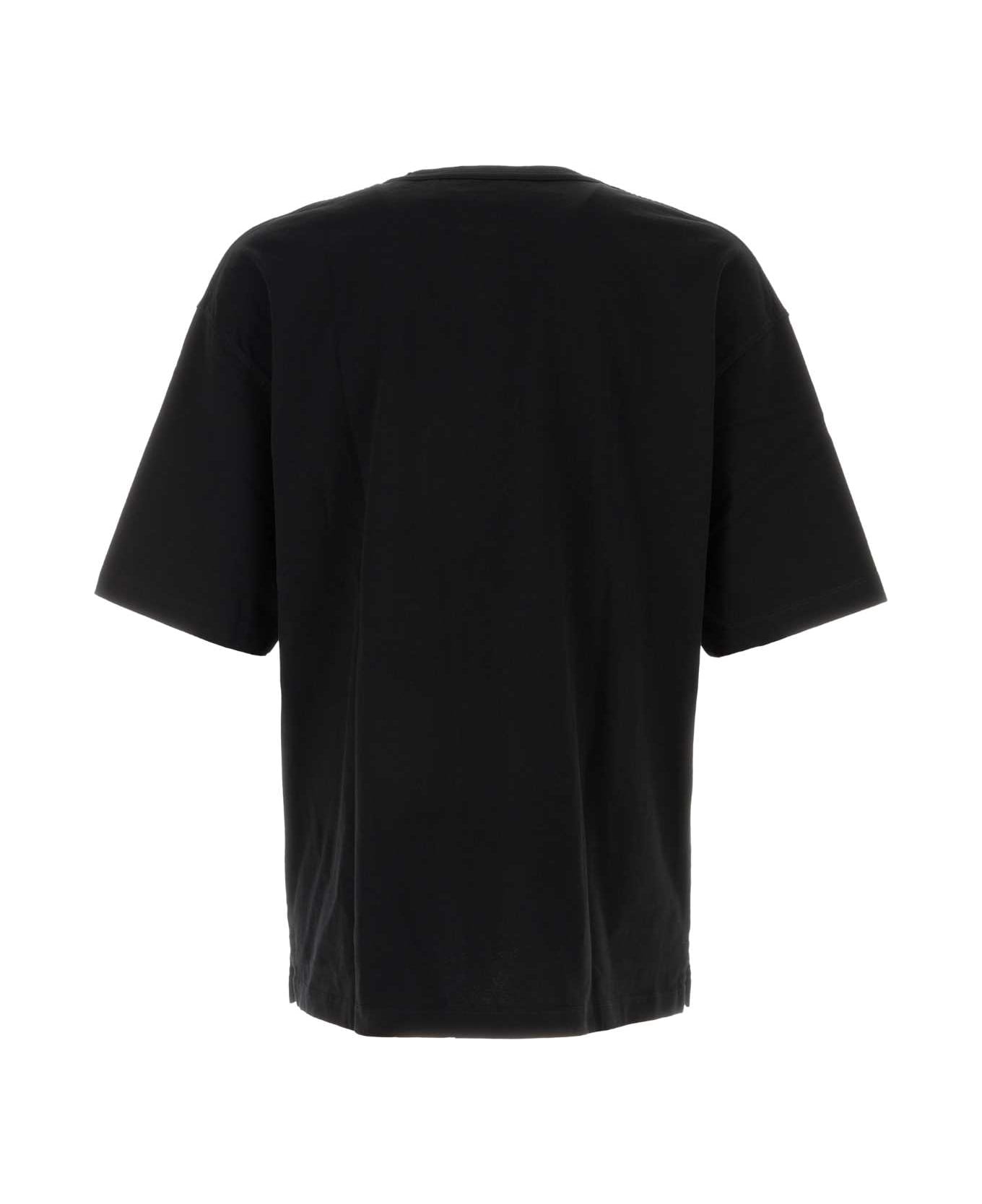 Lemaire Black Cotton T-shirt - BLACK
