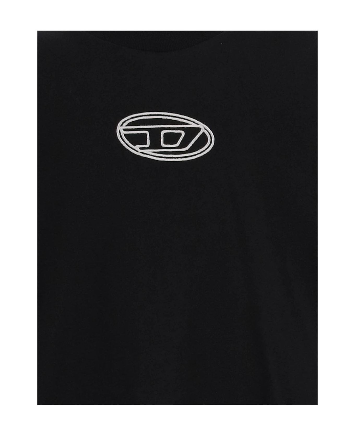 Diesel Tixan Cotton T-shirt With Logo - Black